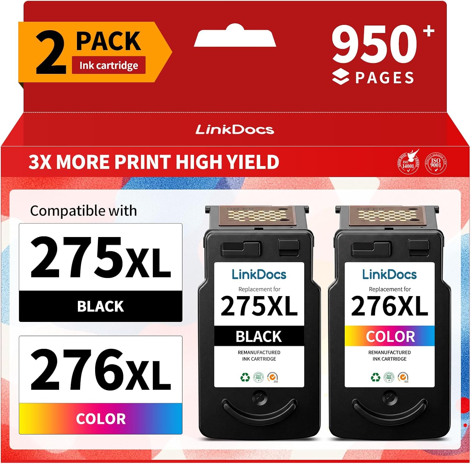 Detalle de LinkDocs Ink Cartridge Combo Pack 275XL/276XL