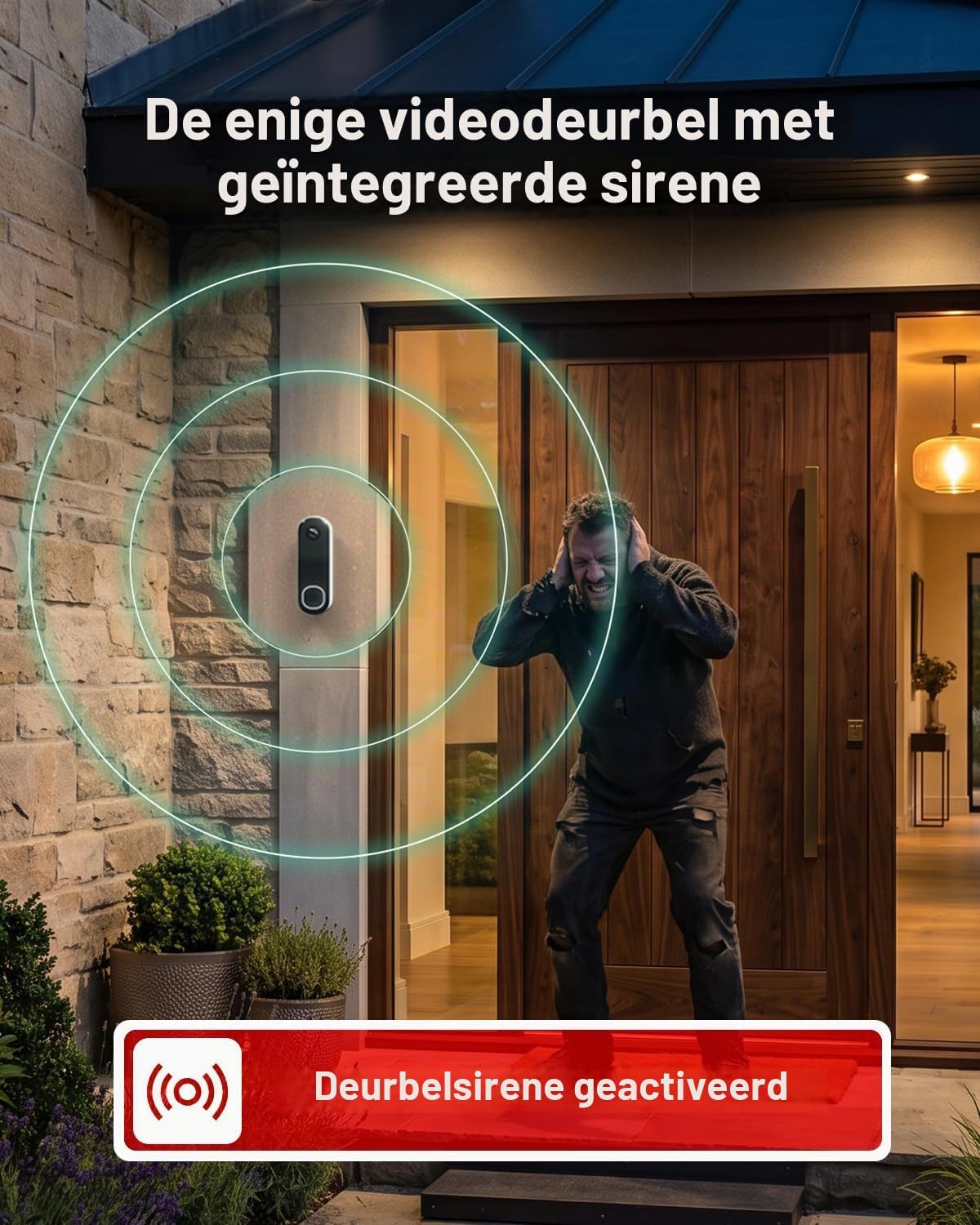 Detalle 2 de Arlo Doorbell HD + 1x Black Skin videodeurbel, 1080p en draadloos