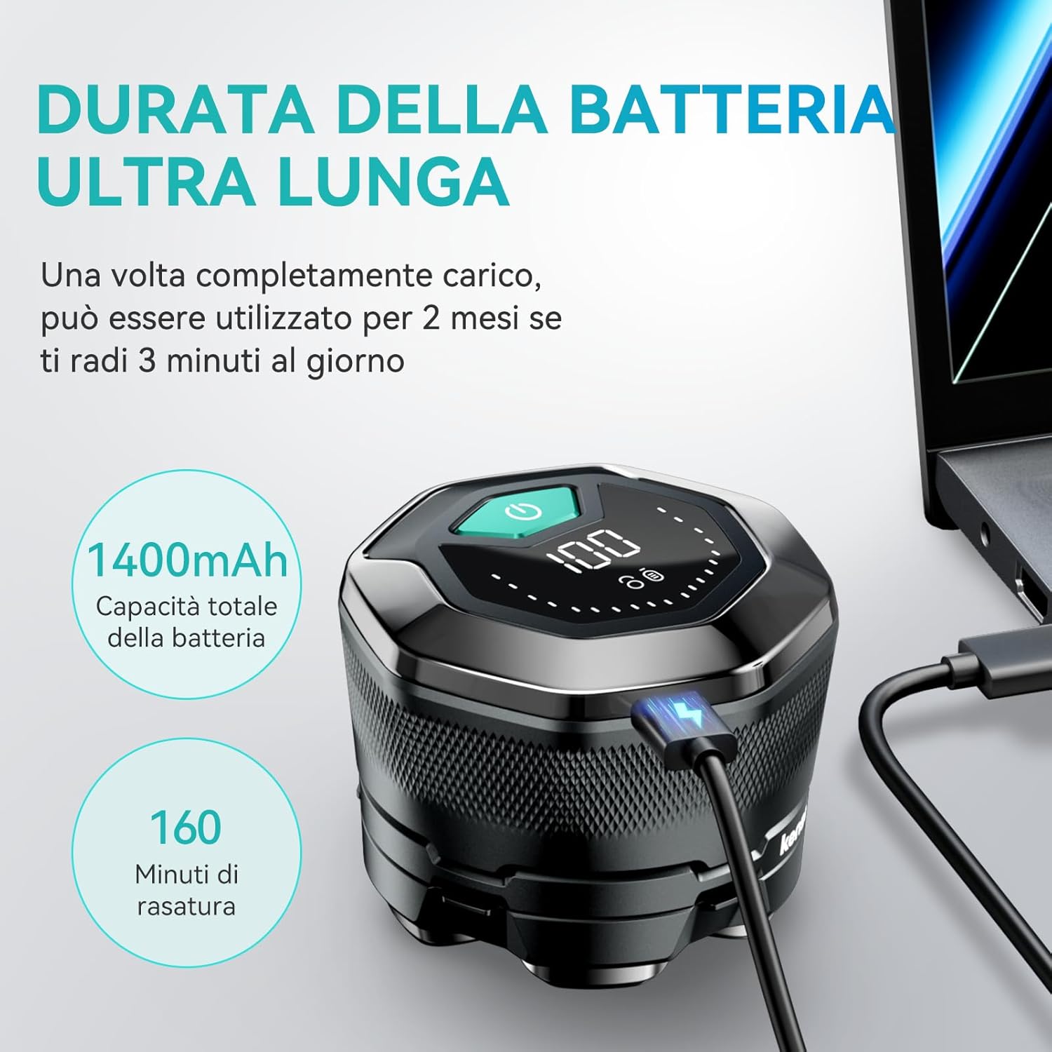 Thumbnail 2 de kensen Kit Rasoio Testa Calva 160 Minuti