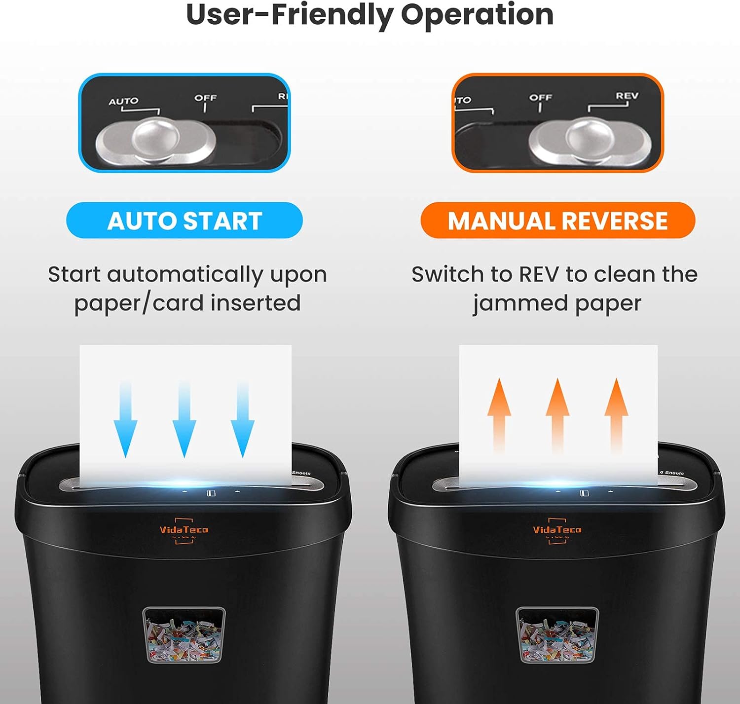 Thumbnail 5 de VidaTeco Micro-Cut Shredder 10‑sheet, P‑4 📠