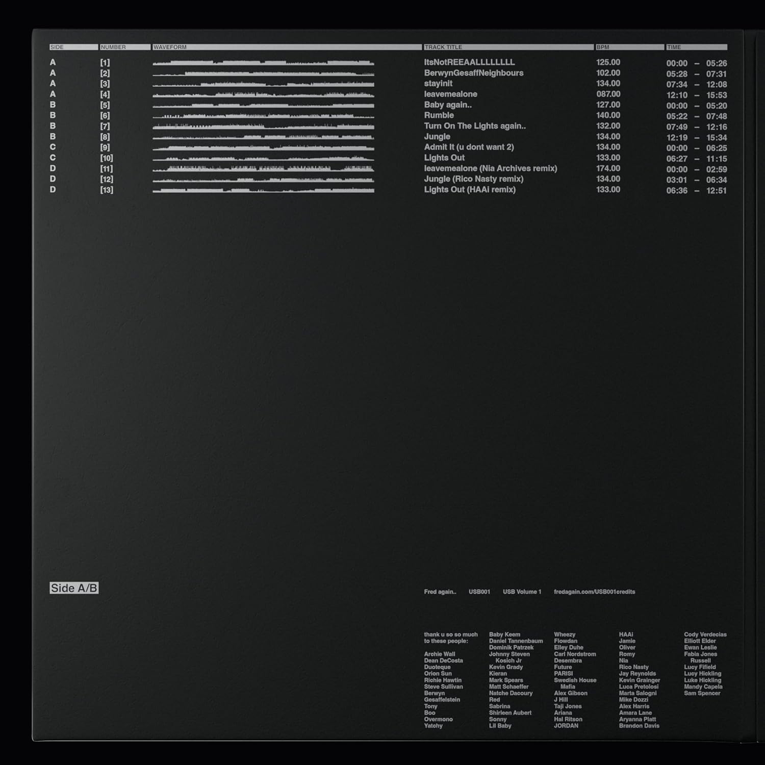 Thumbnail 4 de Warner Music 5054197957161 Vinyl Record – Fred again.. USB001, 13 Tracks