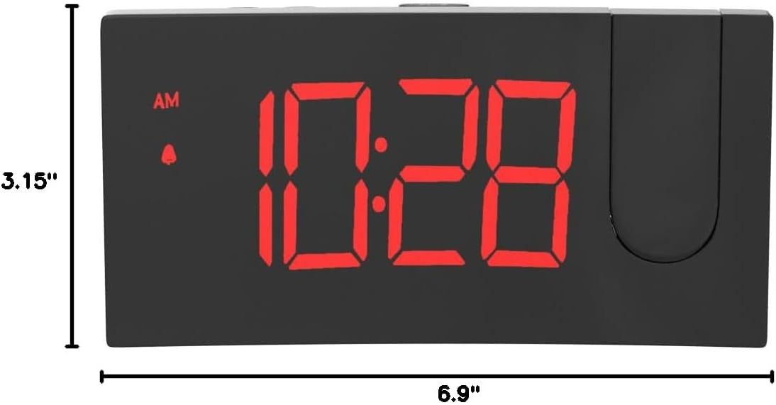Thumbnail 6 de GOLOZA LA-C337-Red Projection Alarm Clock with 180° Projector and Red LED