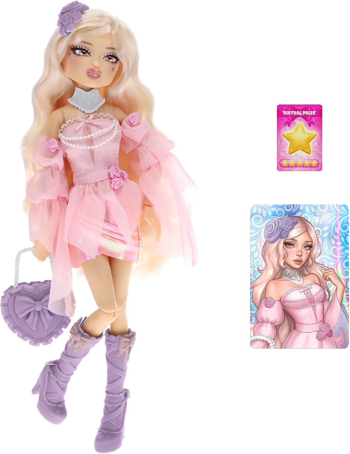 Detalle 2 de PhatMojo Winter Rose – lalka modowa 11,5 cala, z artykulacją i kodem DLC Roblox