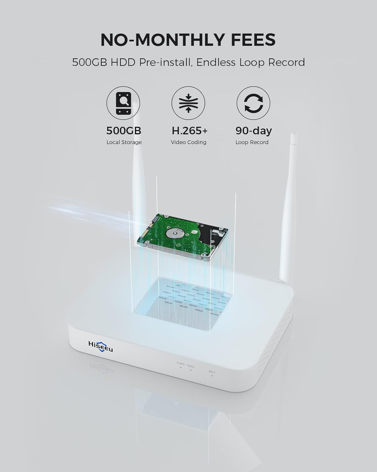 Detalle de Hiseeu Solar Camera 4MP Wireless Outdoor
