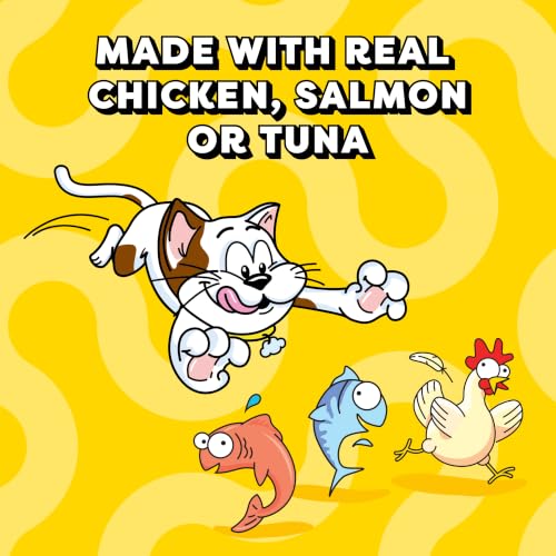 Detalle de Temptations Creamy Puree Cat Treats, Chicken, Salmon & Tuna — 24 Count