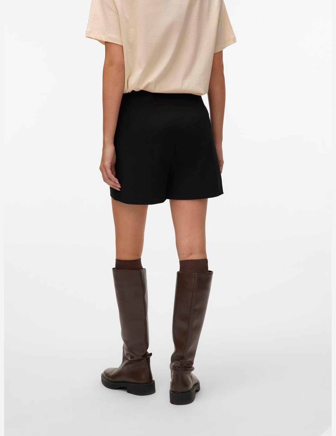 Detalle de VERO MODA Damen Vmmelina Hw Short Skort Noos (1er Pack) – bequemes Skort-Design mit verstecktem Reißverschluss