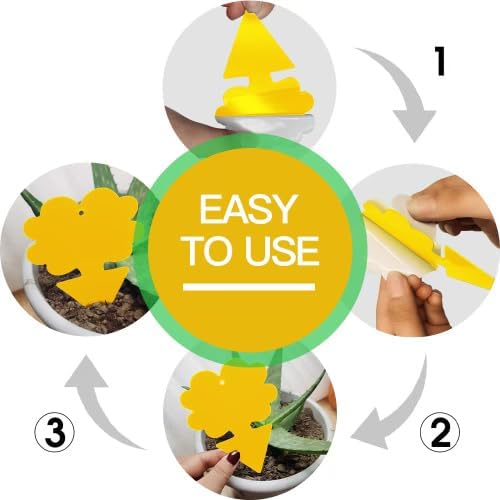 Detalle de Cleanuper Yellow 100pcs 20260626 Sticky Traps, Double-Sided Yellow Plant Pest Cards