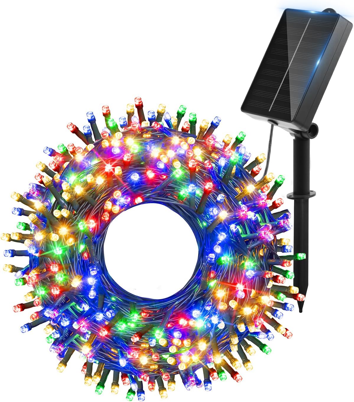 Detalle de Ollny Solar Lights Outdoor Garden 20m 200 LED Fairy Lights (Multicolour) with 8 Modes