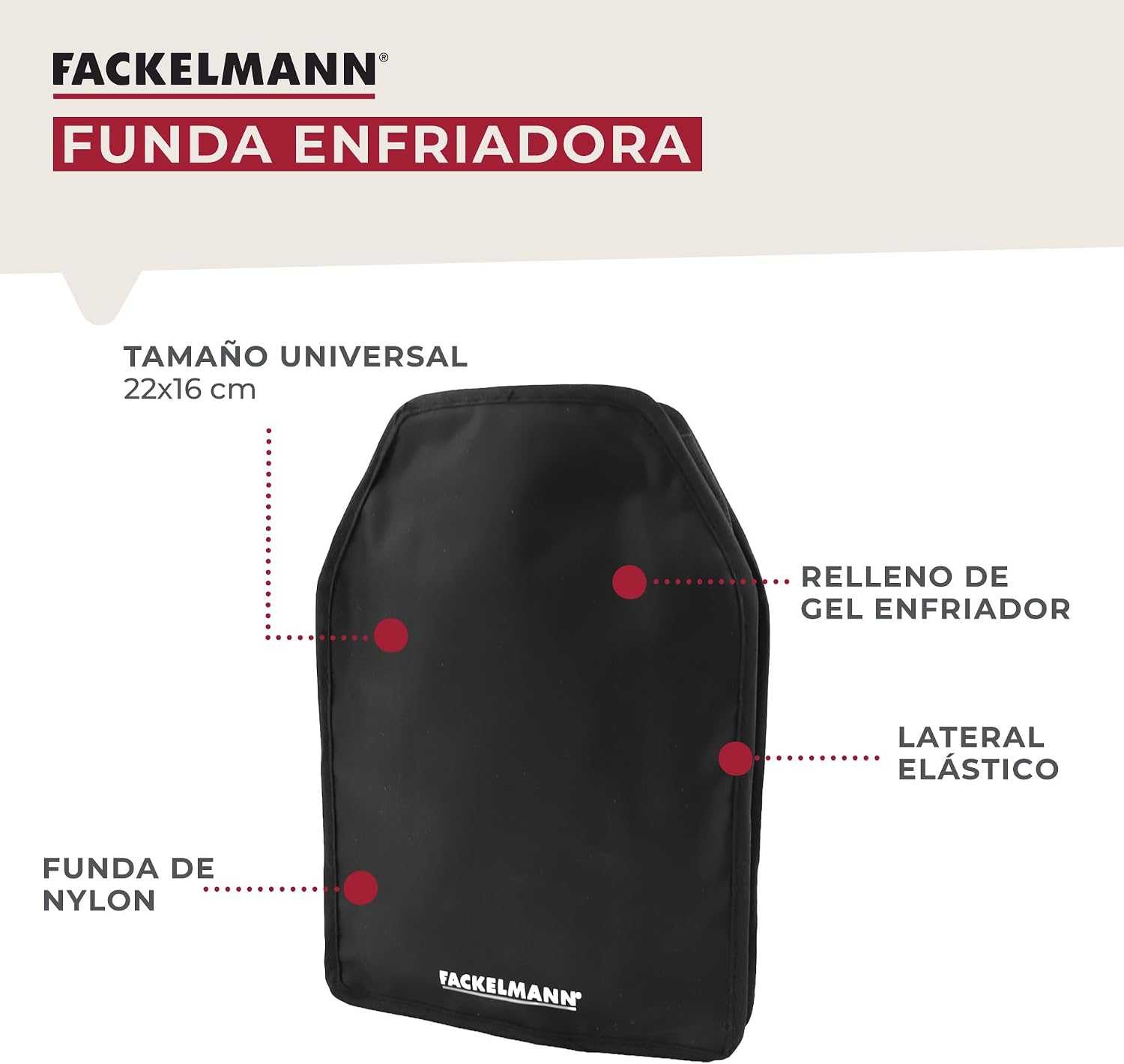 Detalle de Funda Enfriadora Fackelmann para Botellas: collar enfriador de gel para vino y cava