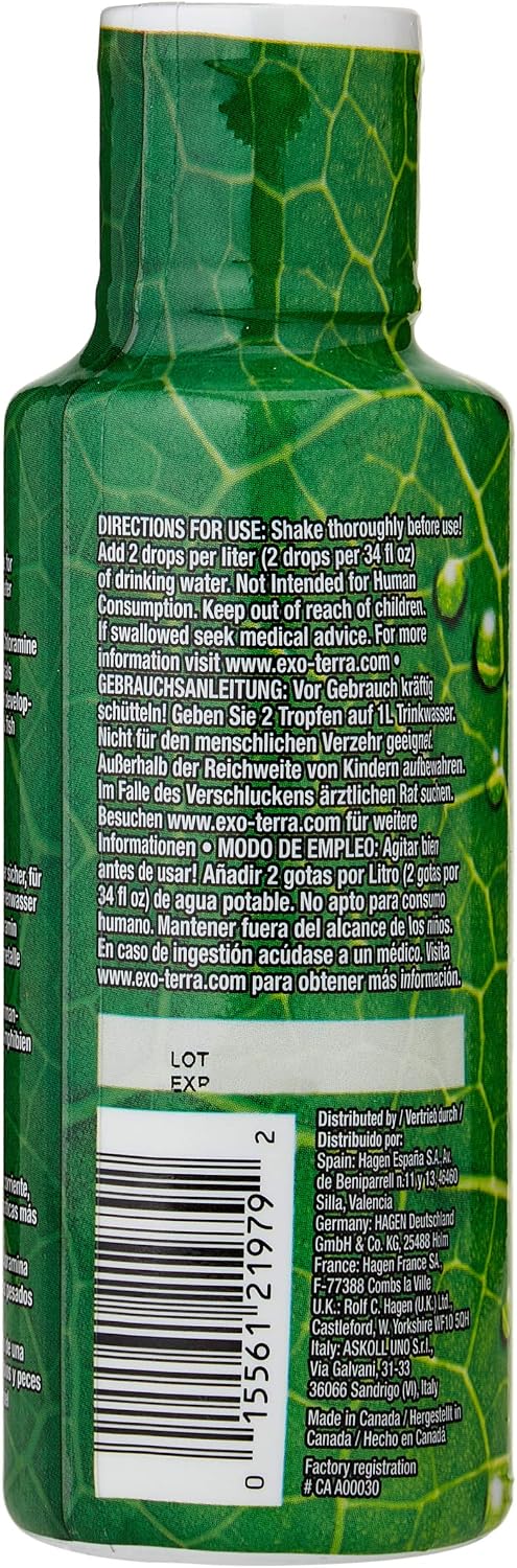 Detalle 1 de Exo Terra Reptile Aquatize Conditioner, waterbehandeling voor terraria, 120 ml