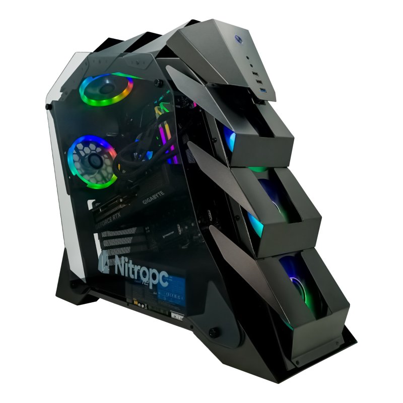 Detalle 2 de Nitropc Pack Nitro Plus v2: Ryzen 7 9800X3D, 32 GB DDR5, 2 TB NVMe y RTX 5080 en monitor 27