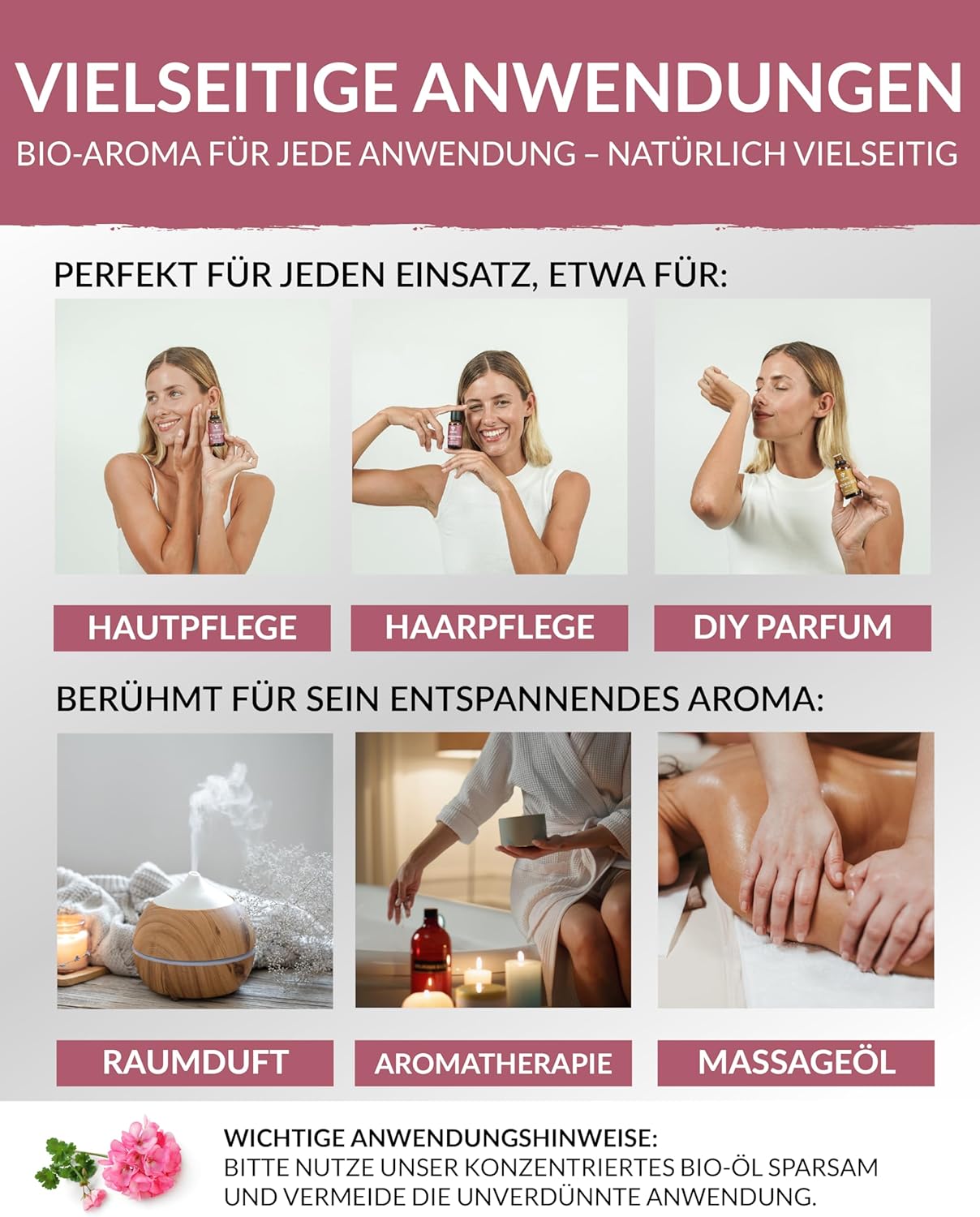 Thumbnail 4 de Heldengrün® BIO Rosengeranienöl (100% naturrein) – echtes Rosenduft-Geranienöl für Kosmetik & Aromatherapie