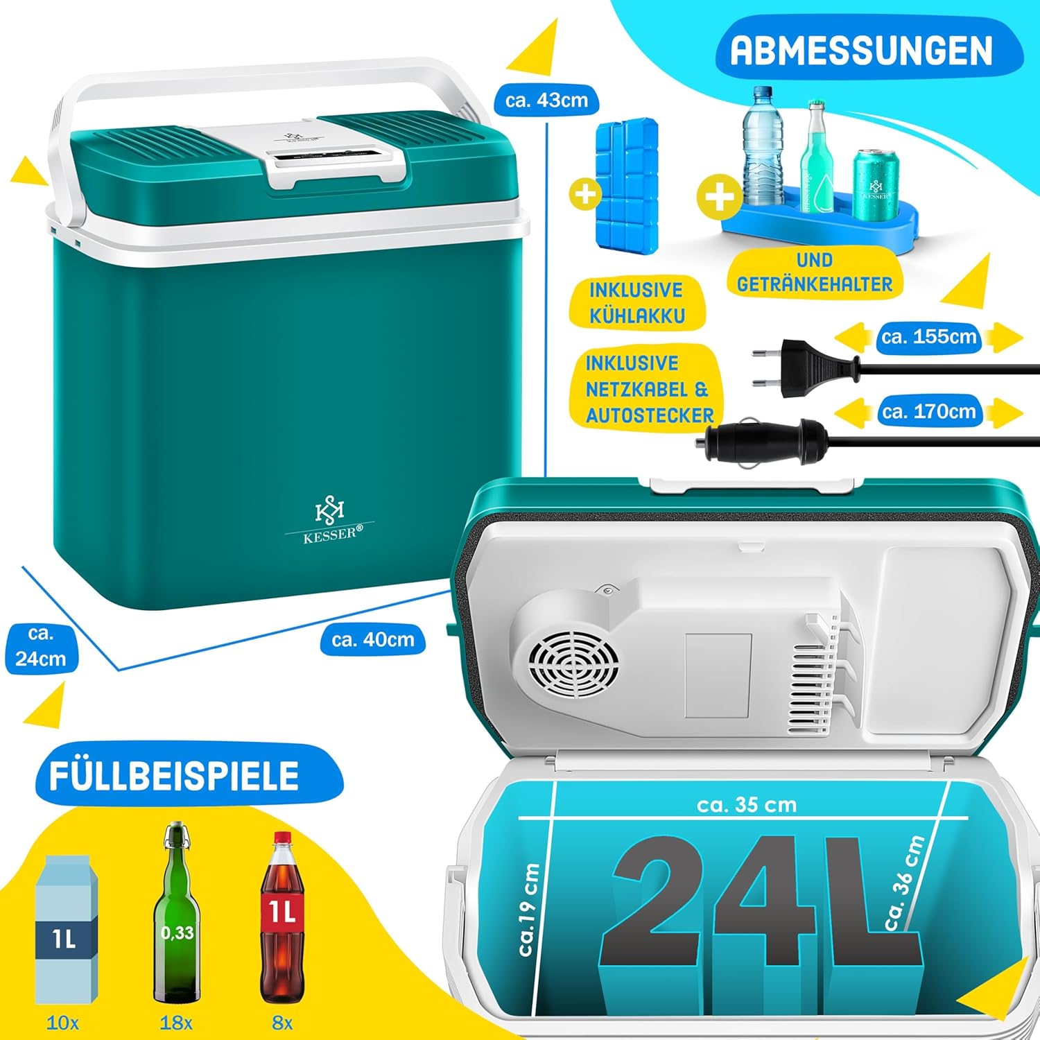 Thumbnail 6 de KESSER 24L Kühlbox Kühlung & Wärme