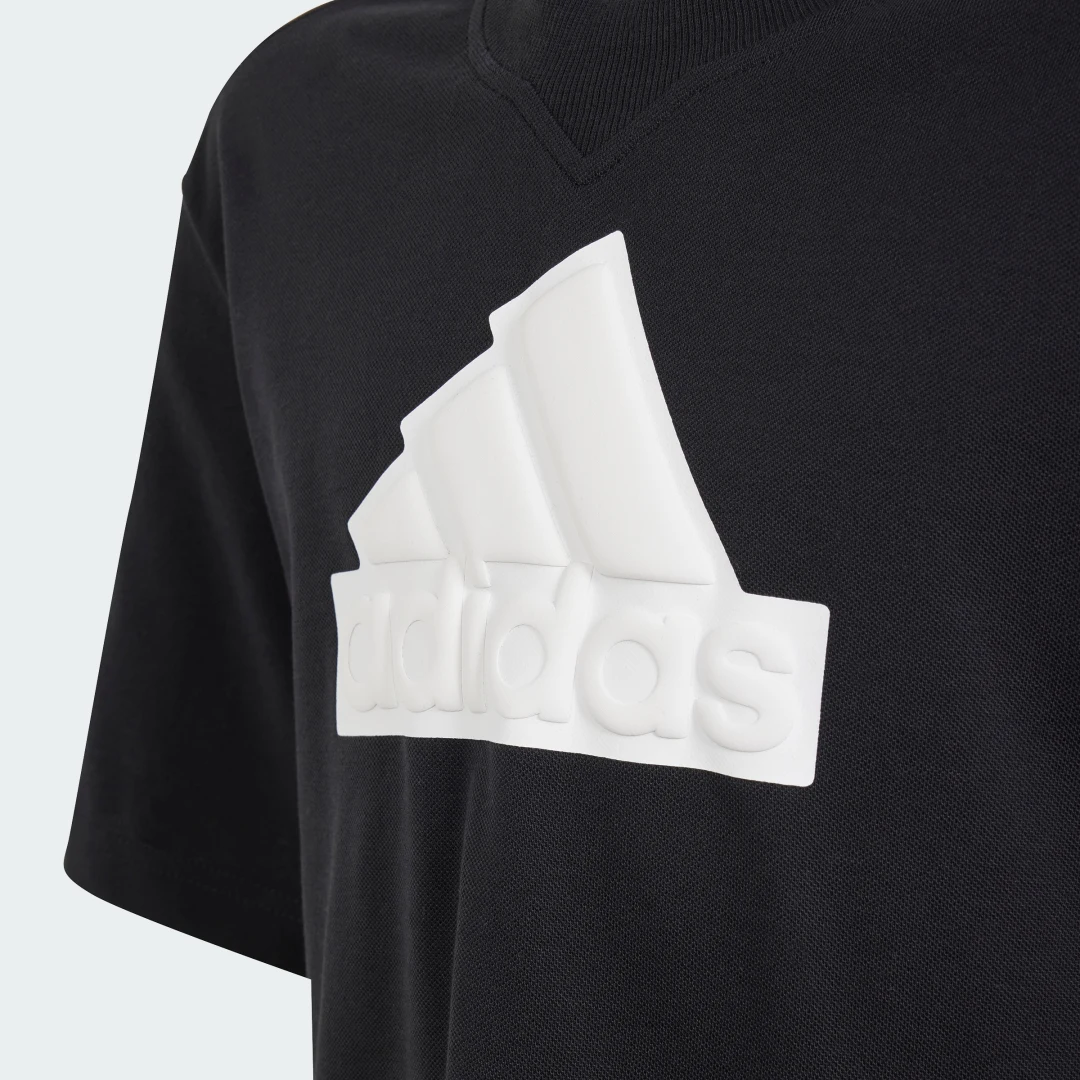 Detalle 2 de Adidas Camiseta Future Icons Logo Piqué – Negro