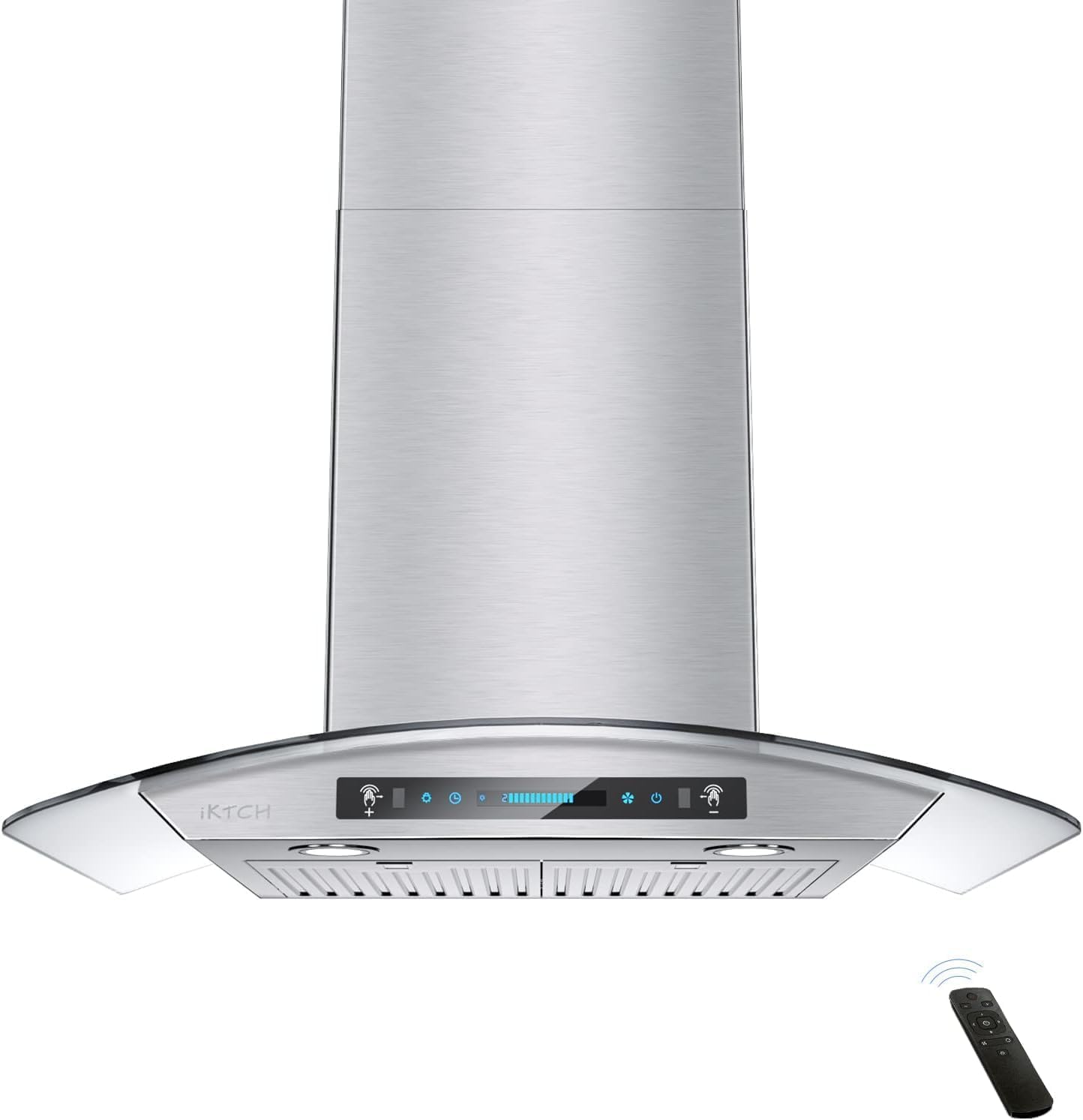 Detalle de IKTCH IKP03-36 36-Inch Wall-Mount Range Hood, 900 CFM, Ducted