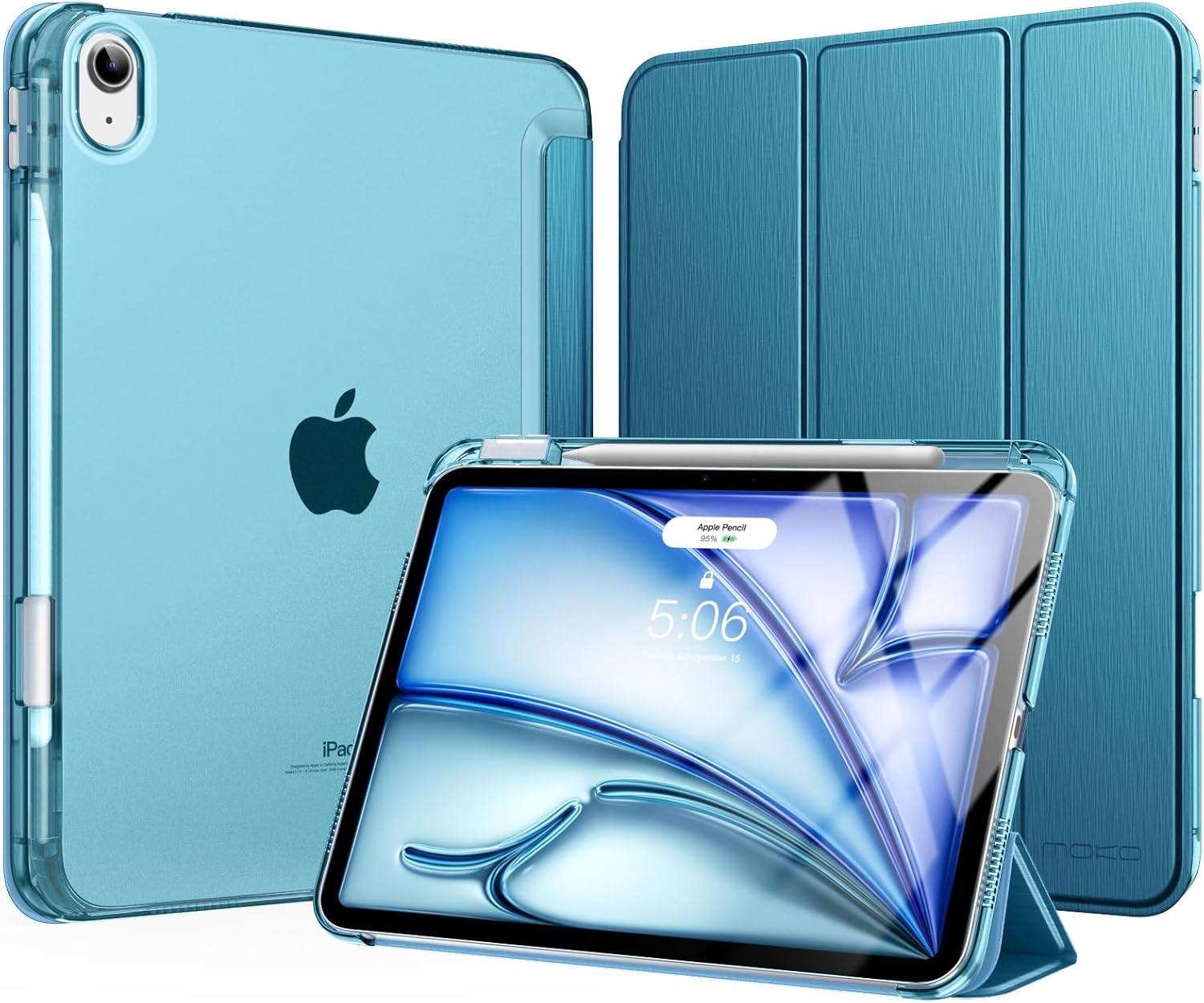 Detalle de MoKo iPad Air 11-inch Case (M4/M3/M2) with Pencil Holder – French Blue