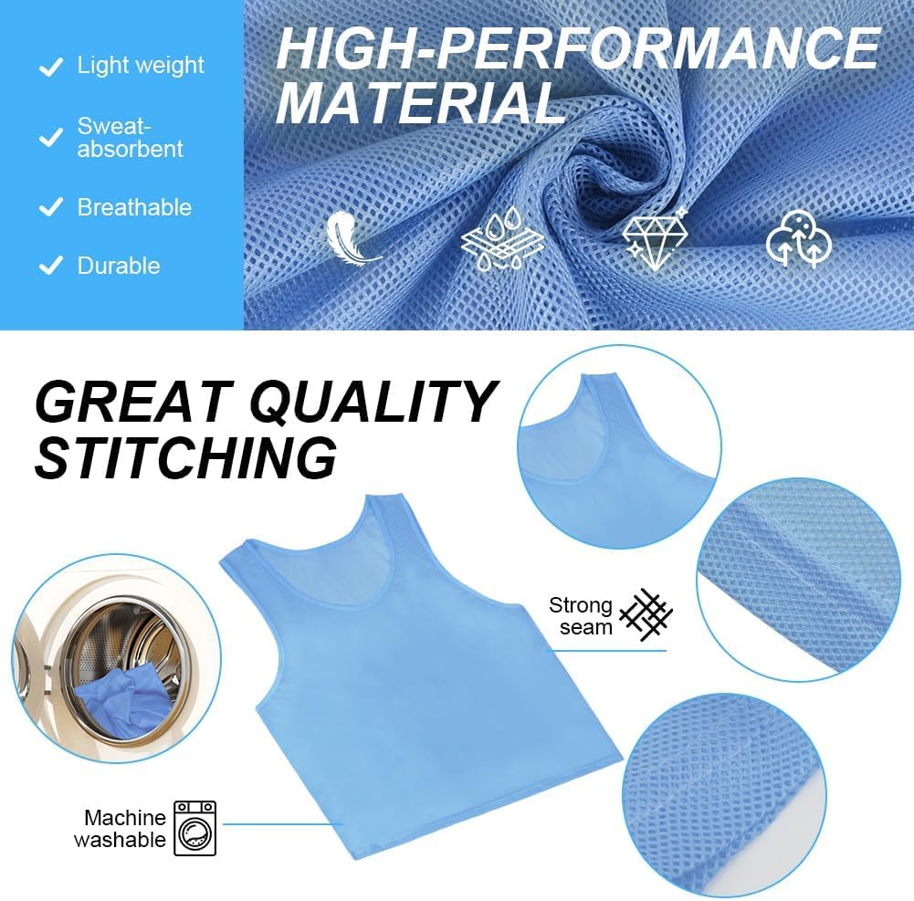 Detalle 2 de AUYAO 6Pcs Mesh Training Vests – Breathable Scrimmage Bibs for Team Practice