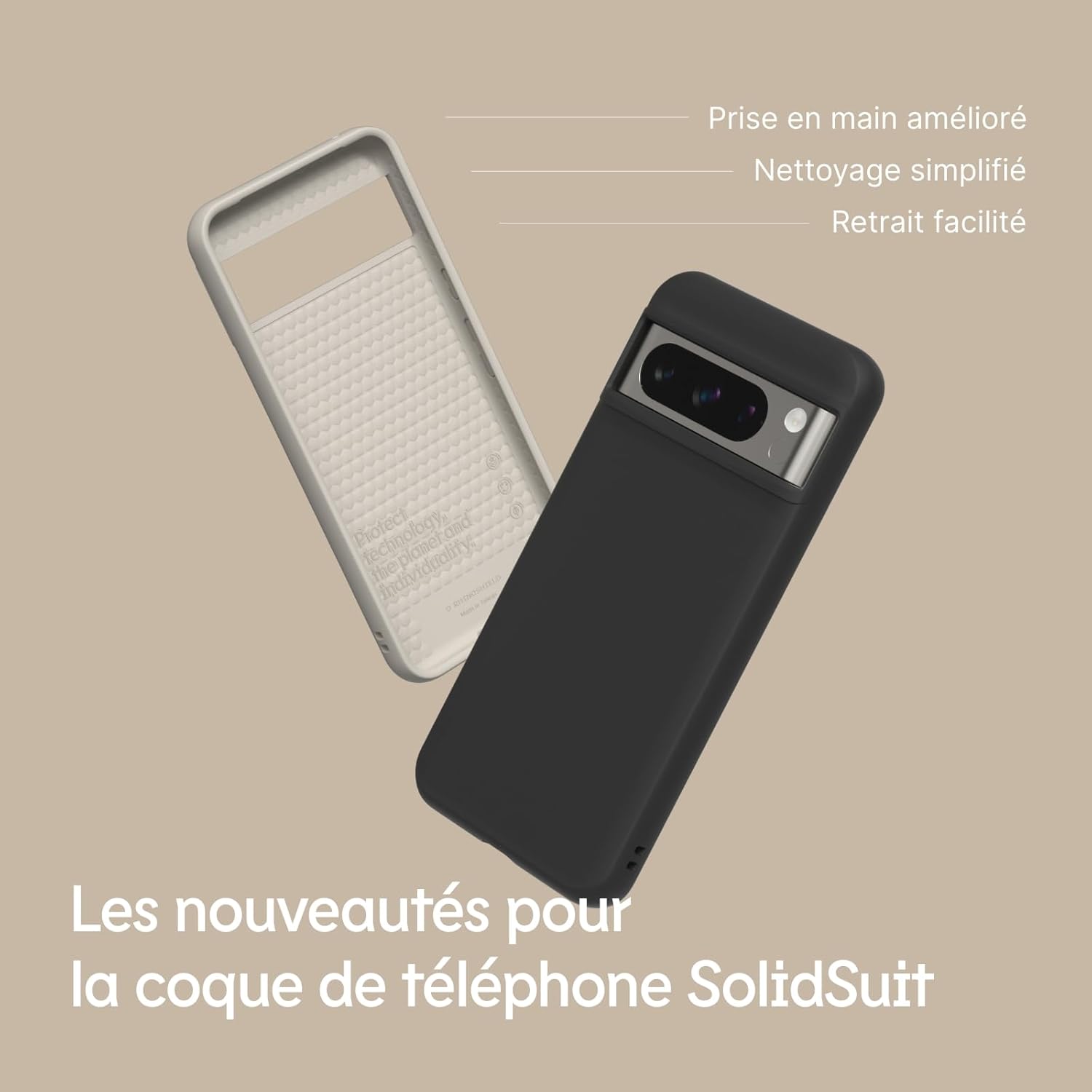 Thumbnail 4 de RhinoShield SolidSuit pour Pixel 8 Pro – Coque fine bleu Glacier avec absorption des chocs