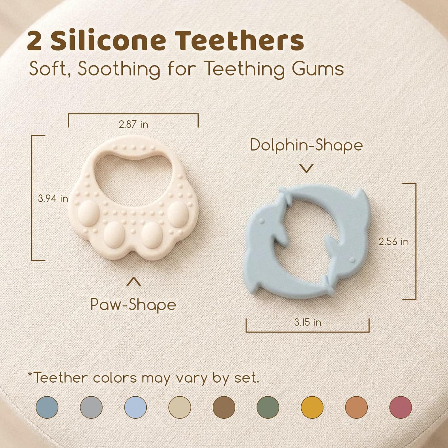 Detalle 2 de COOROBIN 8-Pack Muslin Baby Bibs with 2 Teethers, Adjustable 100% Cotton