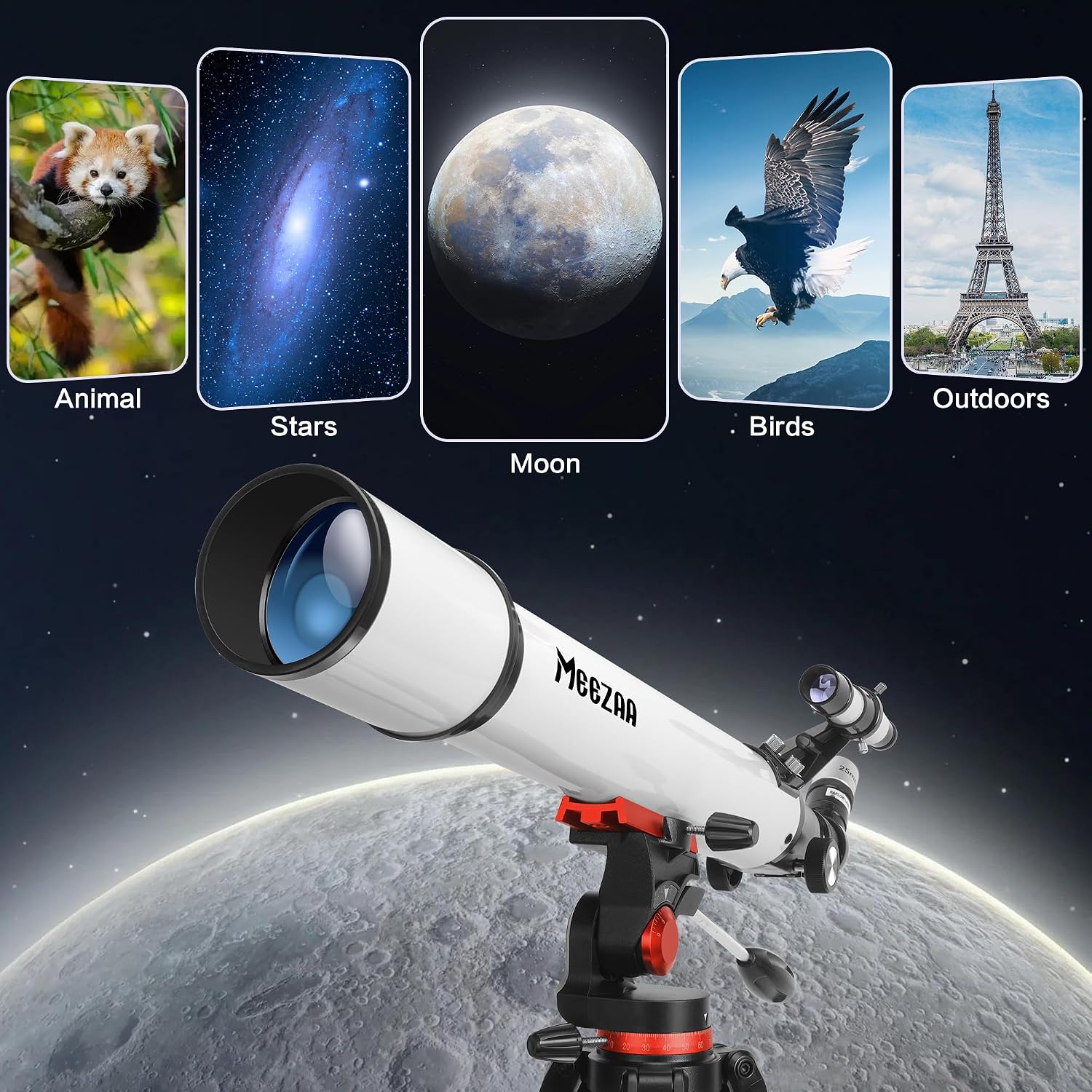 Thumbnail 6 de MEEZAA Télescope 70 mm pour débutants
