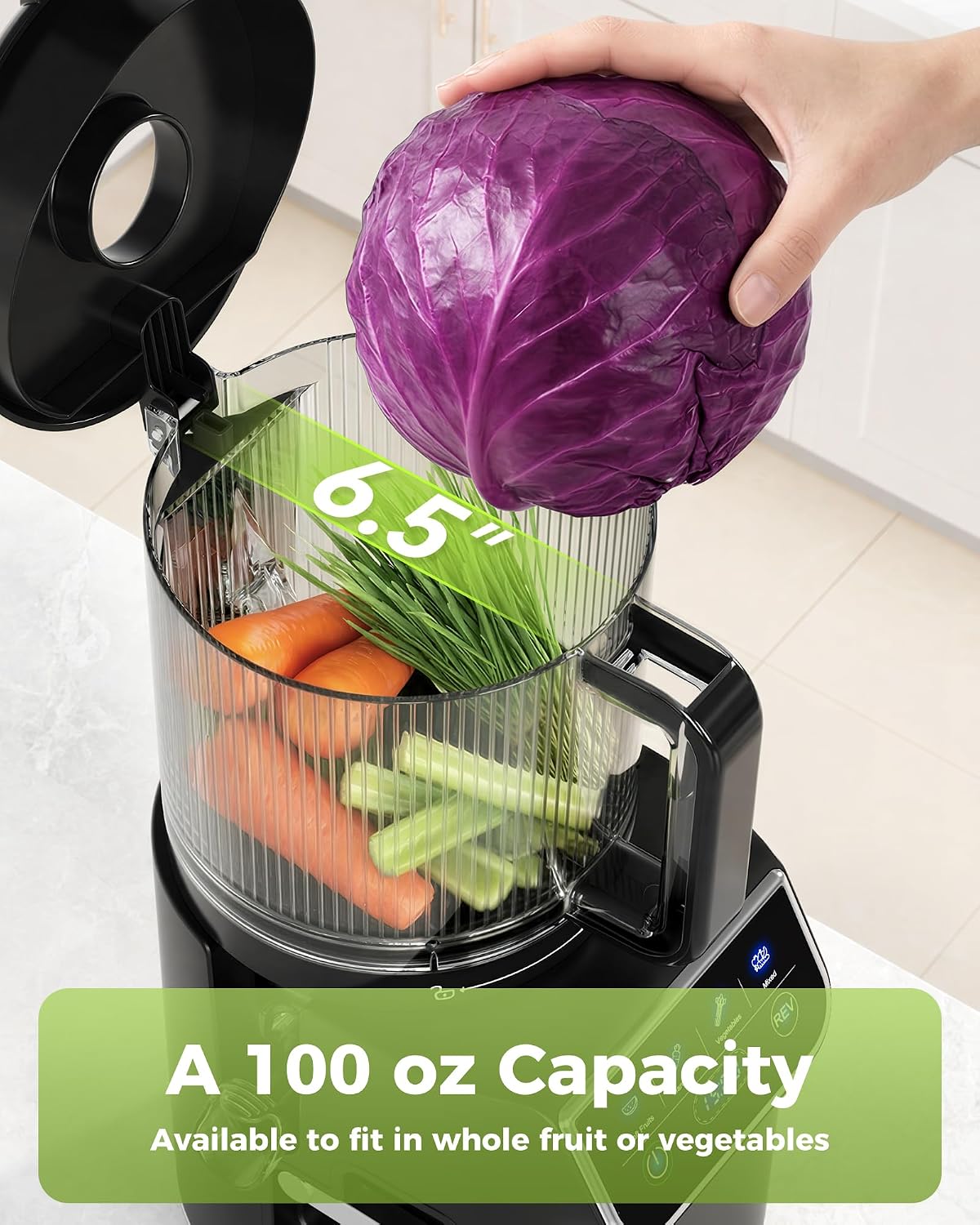 Thumbnail 3 de TUUMIIST TM880 SJ 3-in-1 Cold Press Juicer, 6.5-Inch Chute, 100 oz