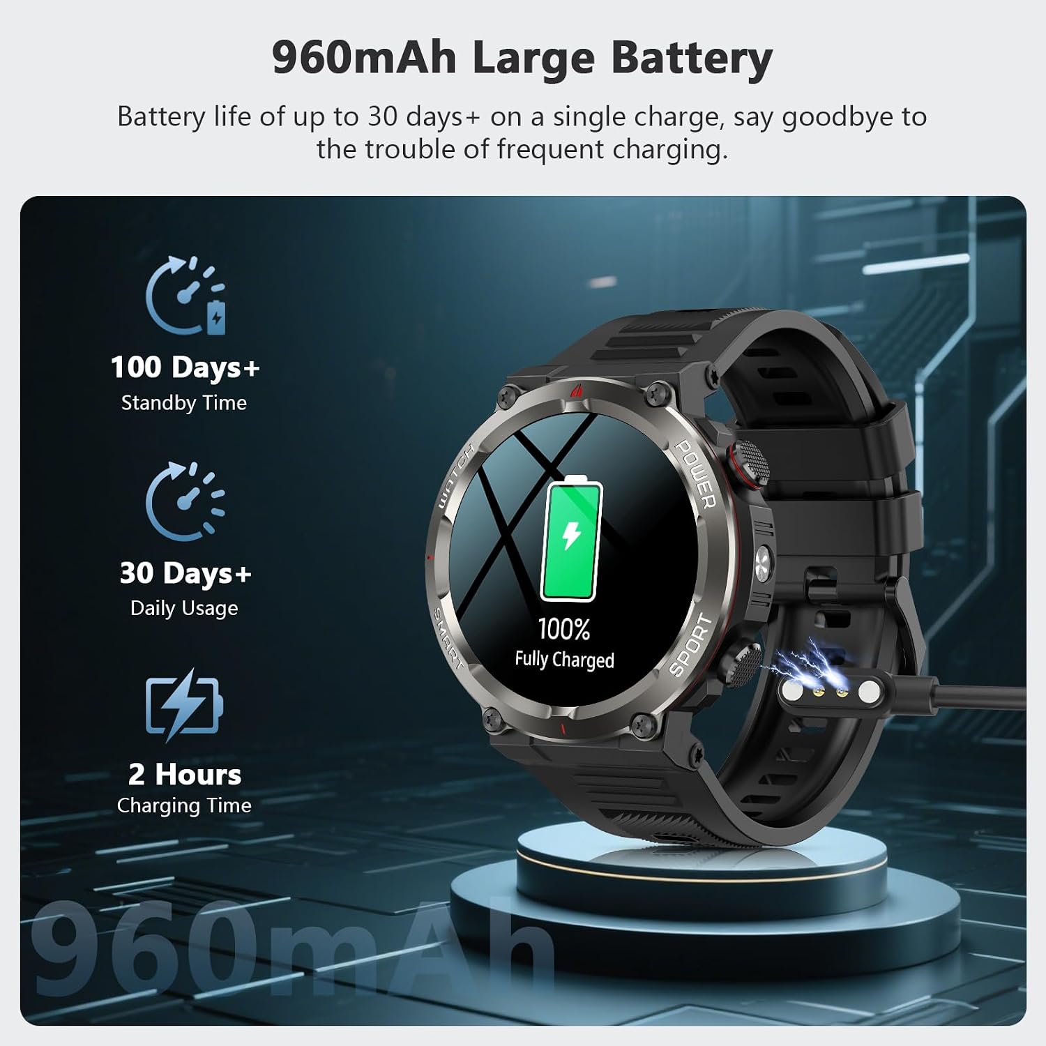 Detalle de Military Smart Watch 1.45" Outdoor Sports smartwatch