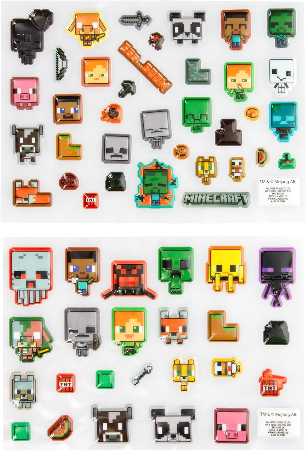 Thumbnail 2 de Minecraft Official Licensed Puffy Gadget Decals: 60-Piece Set for Laptop, Phone and More by Paladone