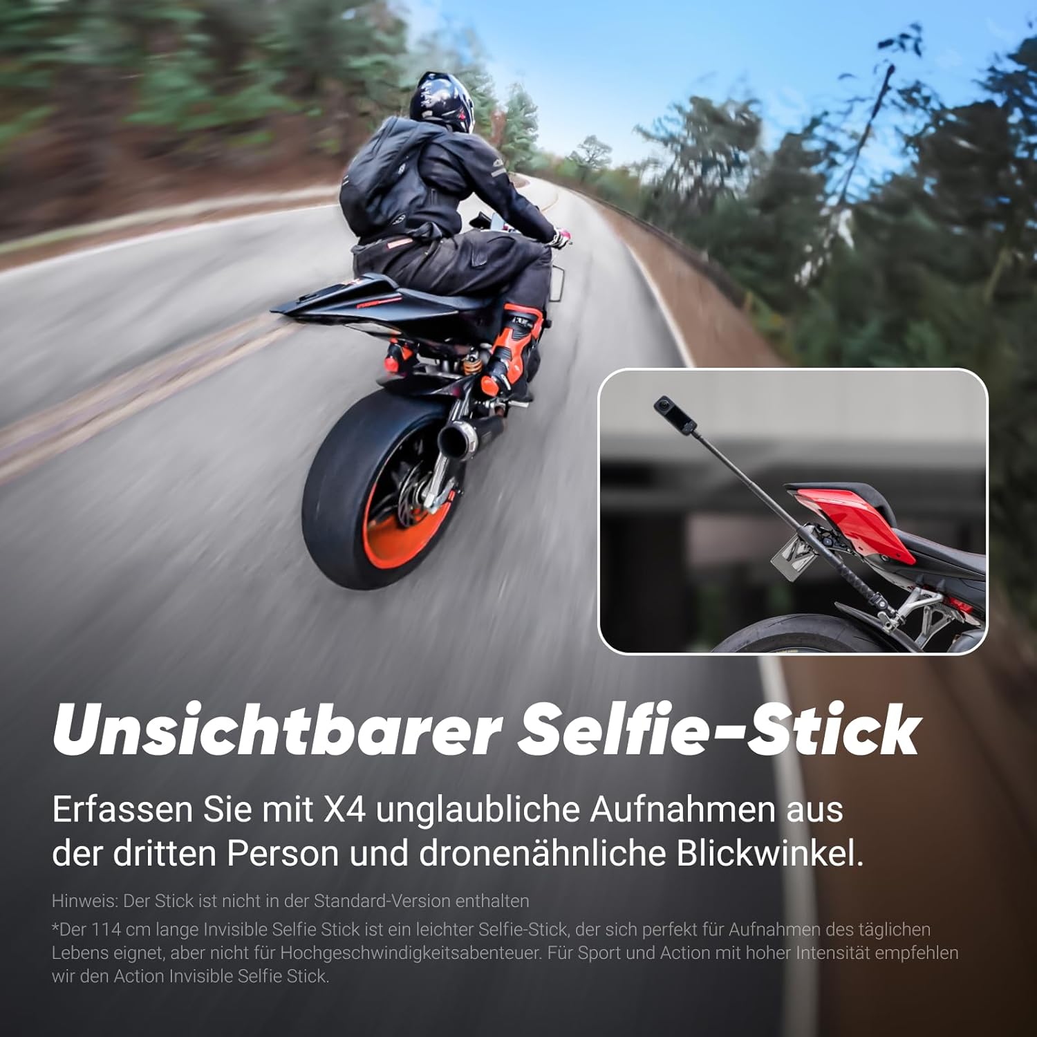 Detalle de Insta360 X4 Auf Geht's-Kit – 8K 360° Actioncam mit Unterwasseroptionen