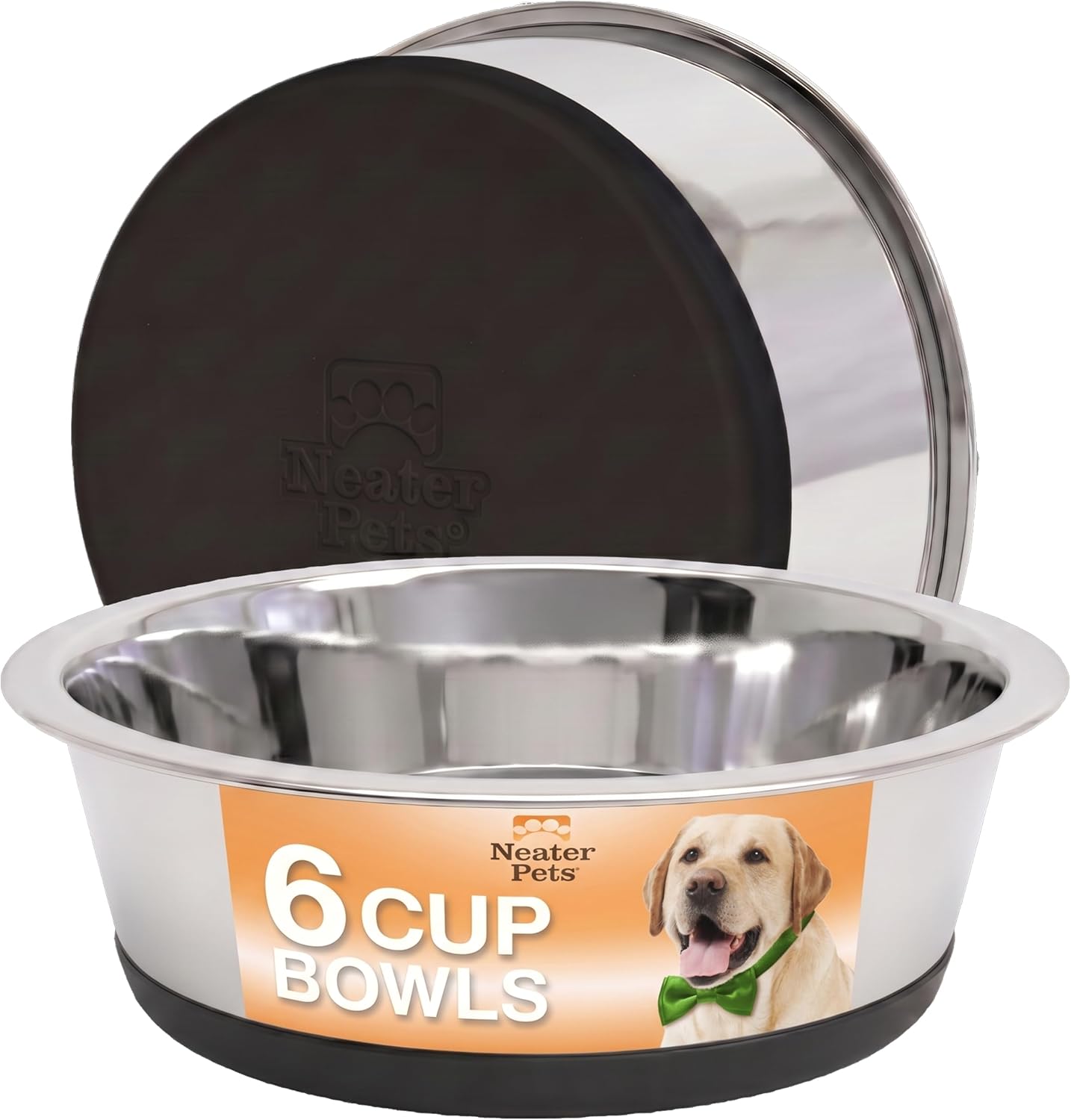 Thumbnail 3 de Neater Pet Brands 121-245-02 Stainless Steel Dog Bowls, 6-Cup, Set of 2