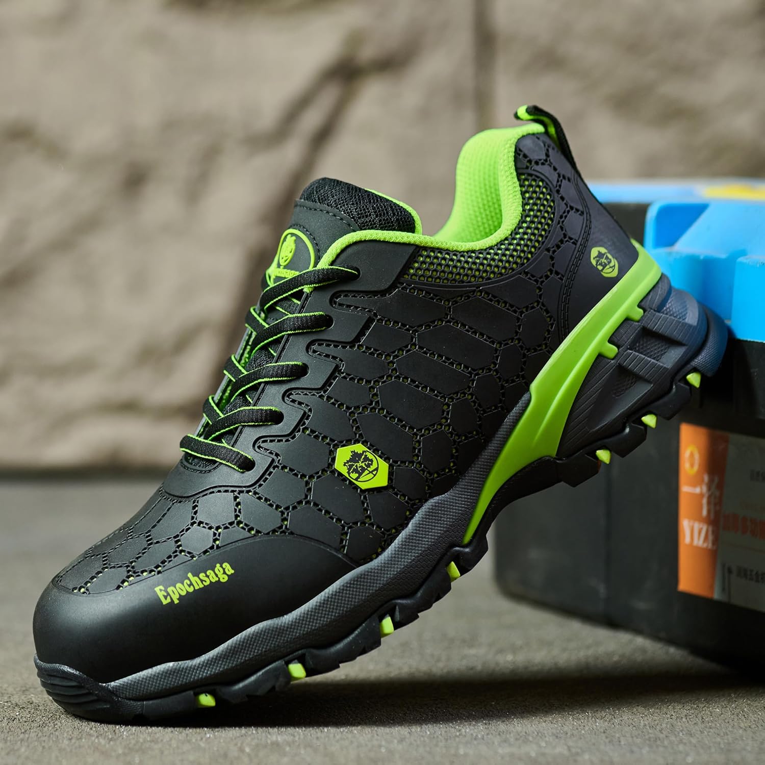 Thumbnail 6 de Epochsaga Scarpe antinfortunistiche da uomo con puntale in acciaio e suola antiscivolo per edilizia e industria