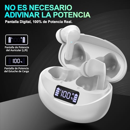 Detalle 2 de Cervanta Auriculares Bluetooth 5.3 con pantalla LED, 35 horas y carga USB-C