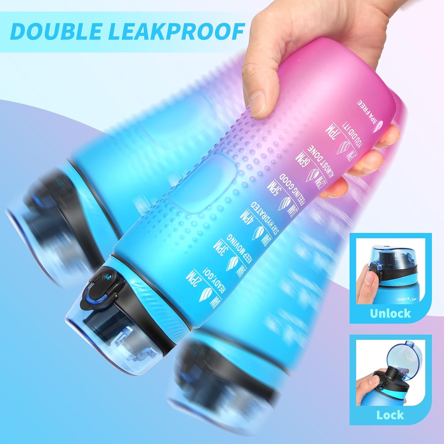 Thumbnail 2 de Binudum Wasserflasche 750ml Motivations