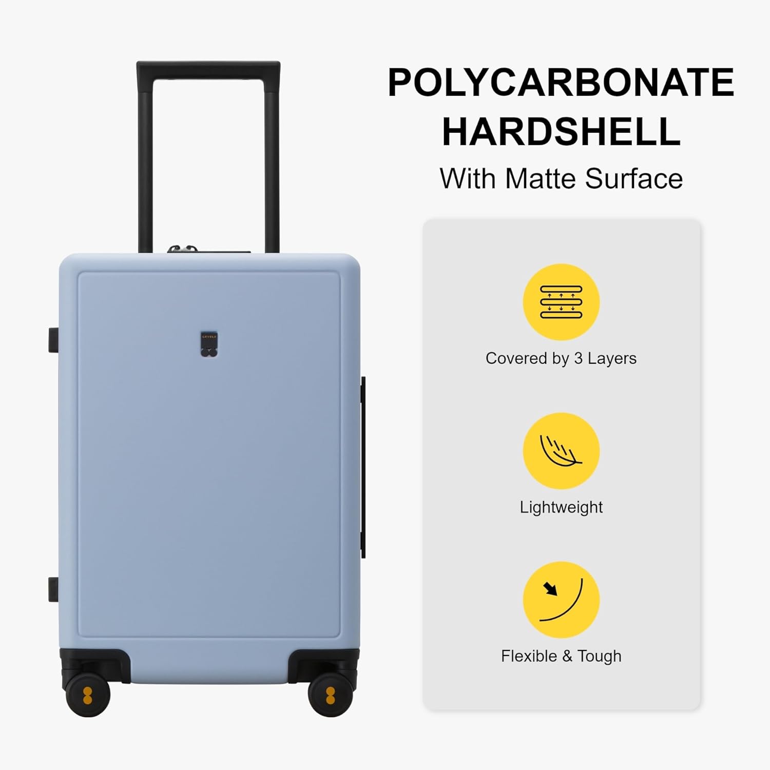 Detalle 2 de LEVEL8 Suitcase 66cm 65L carry-on with organisers