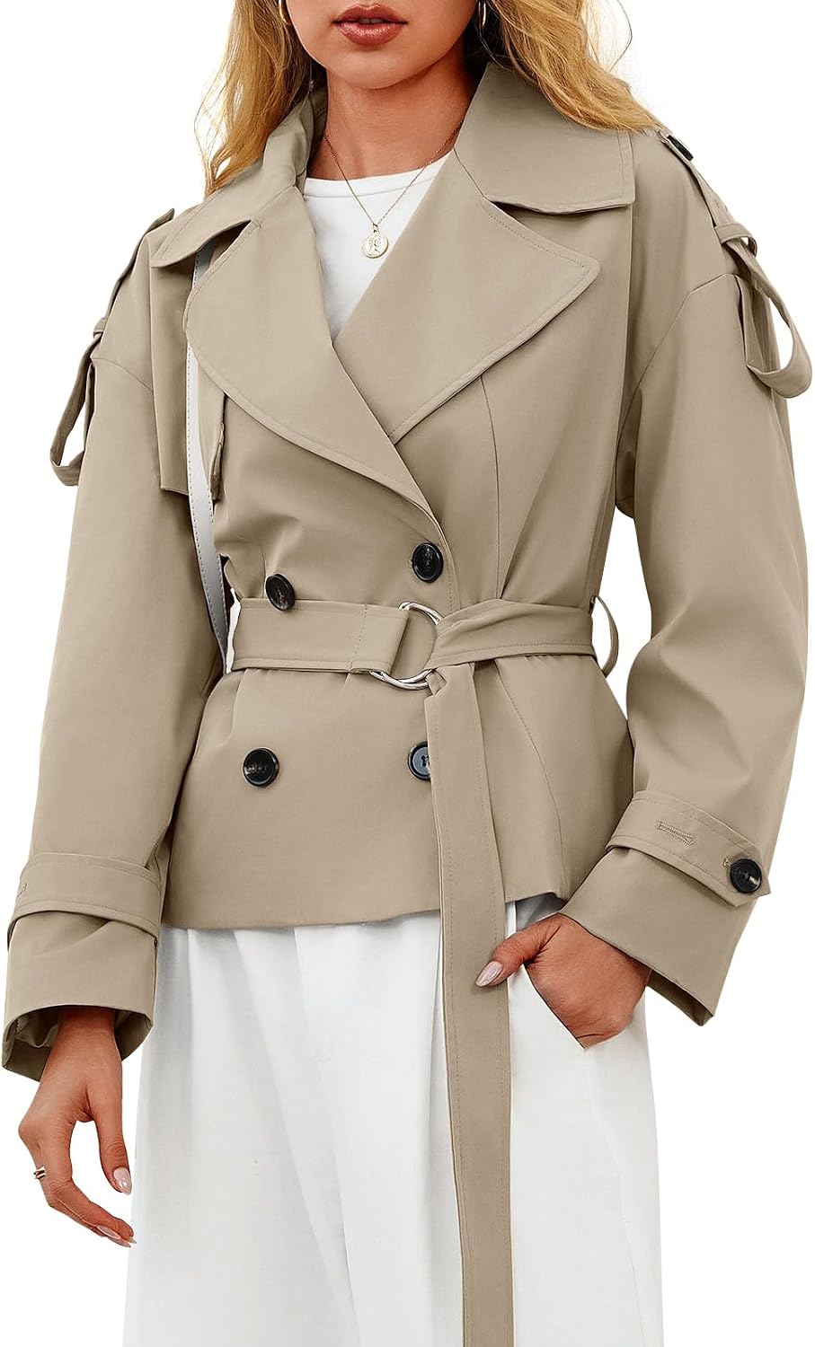 Thumbnail 1 de Tankaneo Cropped Trench Jacket in Polyester