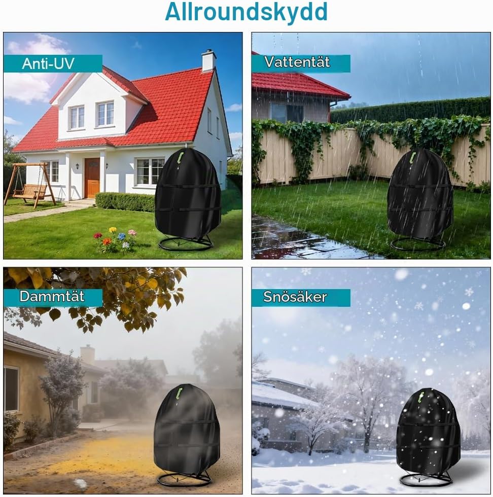 Thumbnail 6 de ANOMM hängstolsöverdrag för dubbelstol, 230 x 200 cm i 420D Oxford-tyg