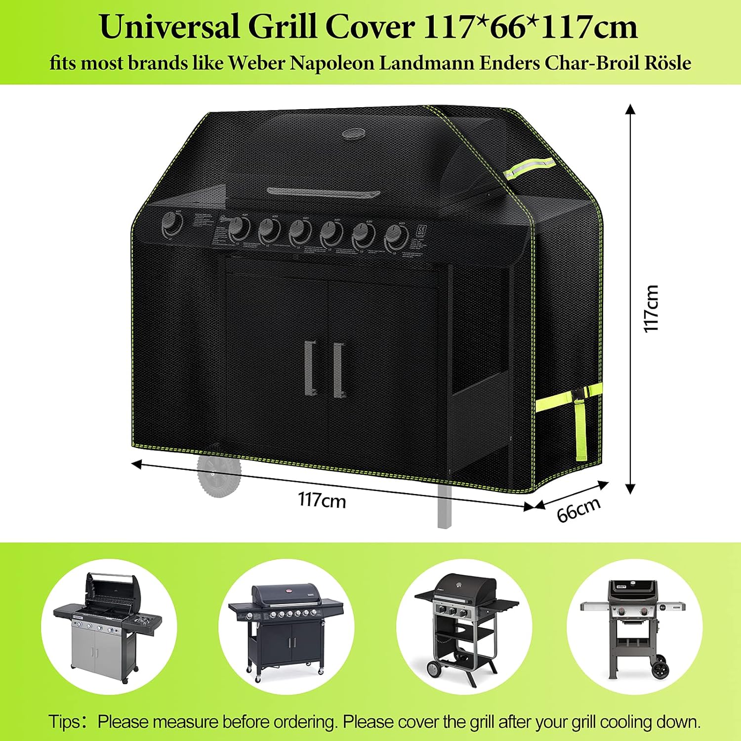 Thumbnail 4 de VDISRR Copri barbecue impermeabile 117×66×117 cm