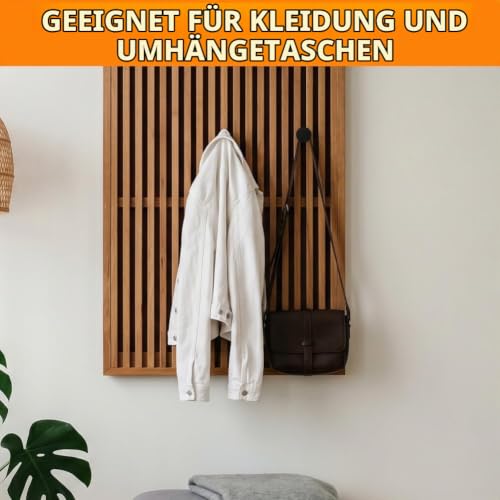 Detalle de AOOSU Haken für Akustikpaneele – 6er Set, Kleiderhaken für schallabsorbierende Paneele (Ohne Bohren), Schwarz