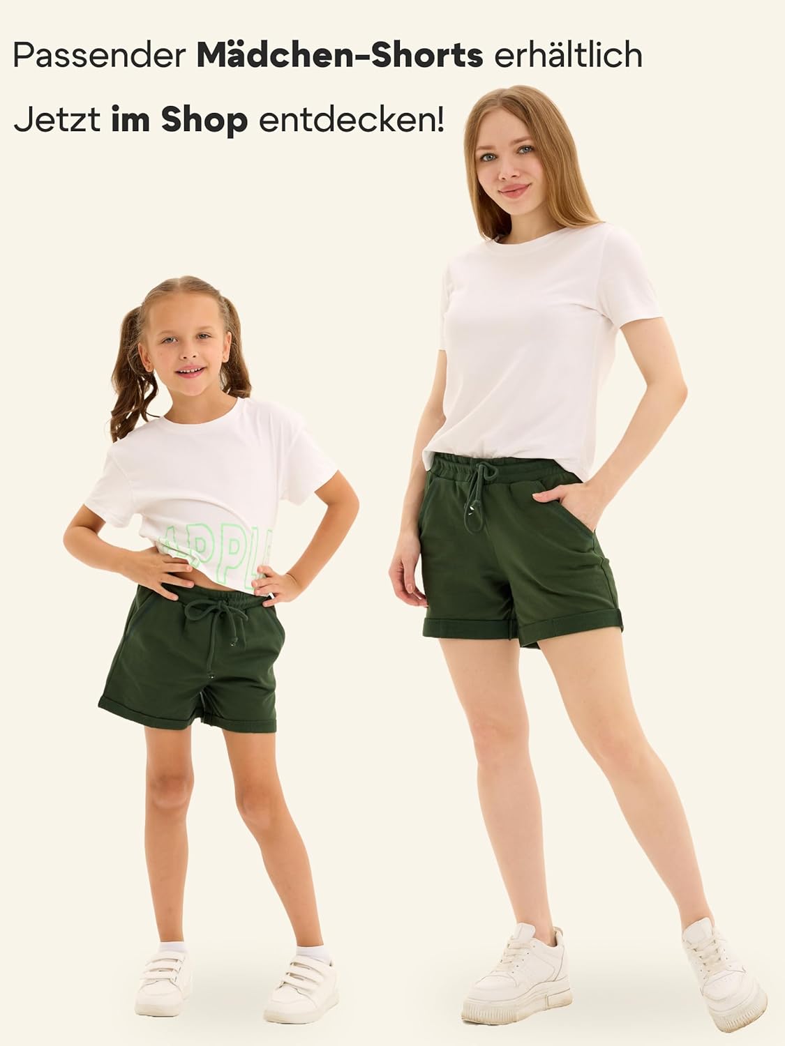 Thumbnail 4 de MOR Damen Sommer-Shorts aus 100% Baumwolle (mit Kordelzug & Seitentaschen), Größen M–2XL