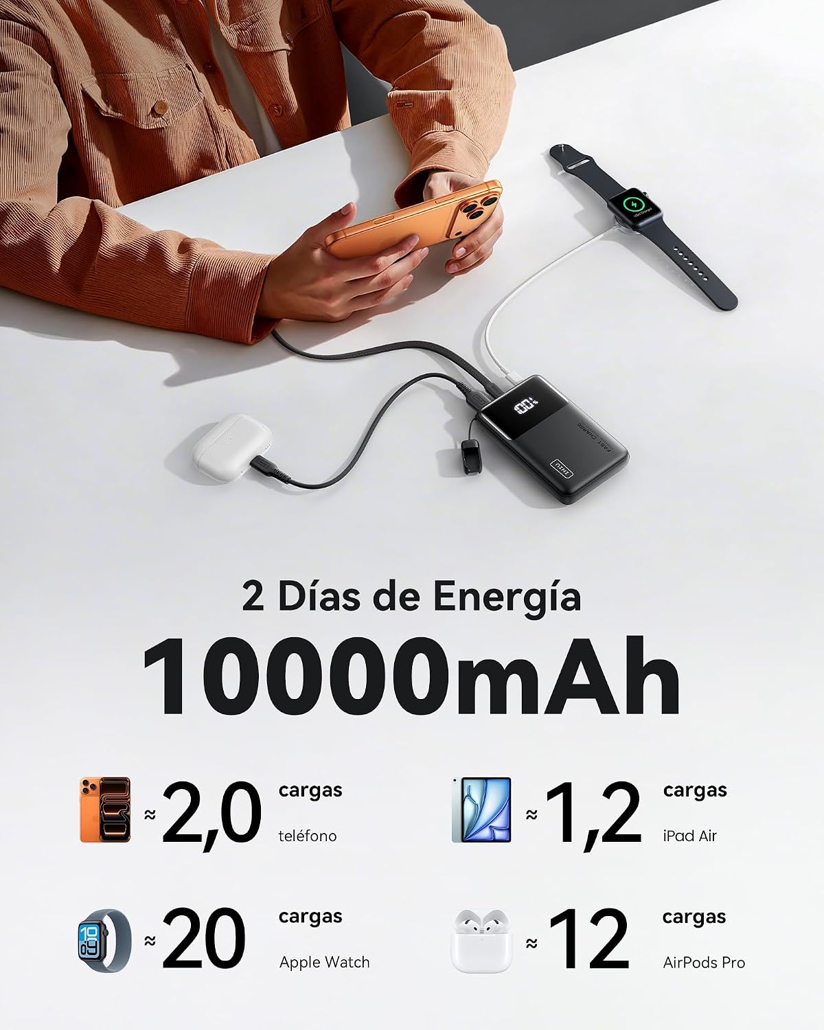 Detalle 2 de INIU 45W Power Bank 10000mAh