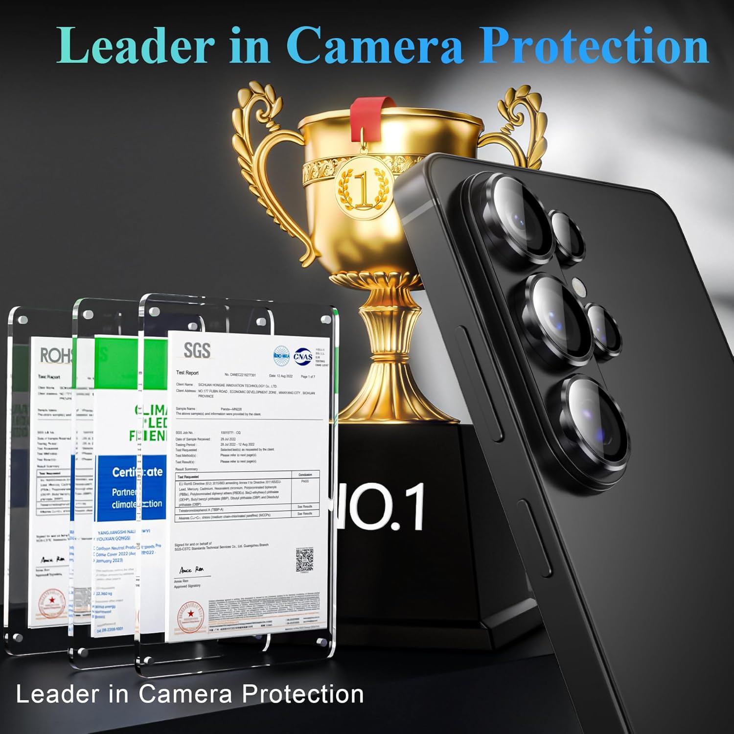 Detalle de YWXTW S26 Ultra camera lens protector