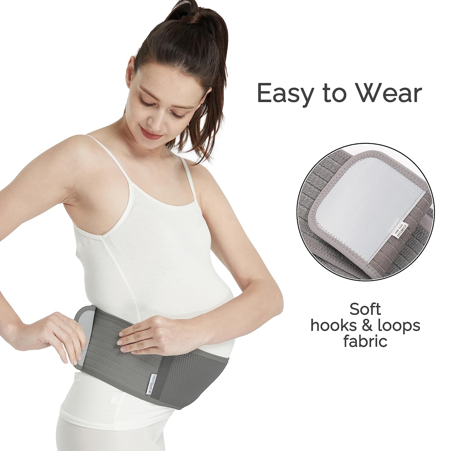 Thumbnail 4 de NEOtech Care NTCT008 Grey XL_EK Maternity Belt, Adjustable and Breathable