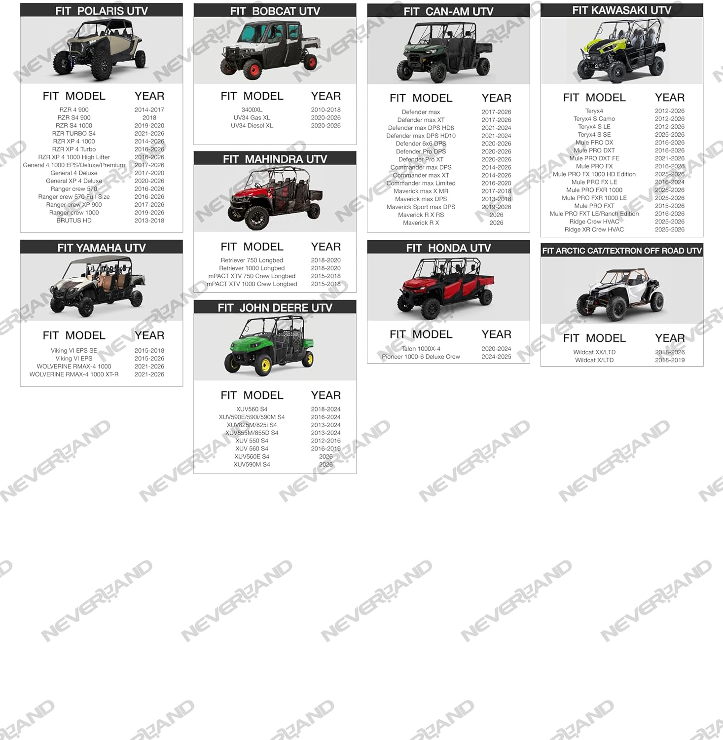 Detalle 2 de NEVERLAND UTV Cover 154" Heavy Duty ๐ง