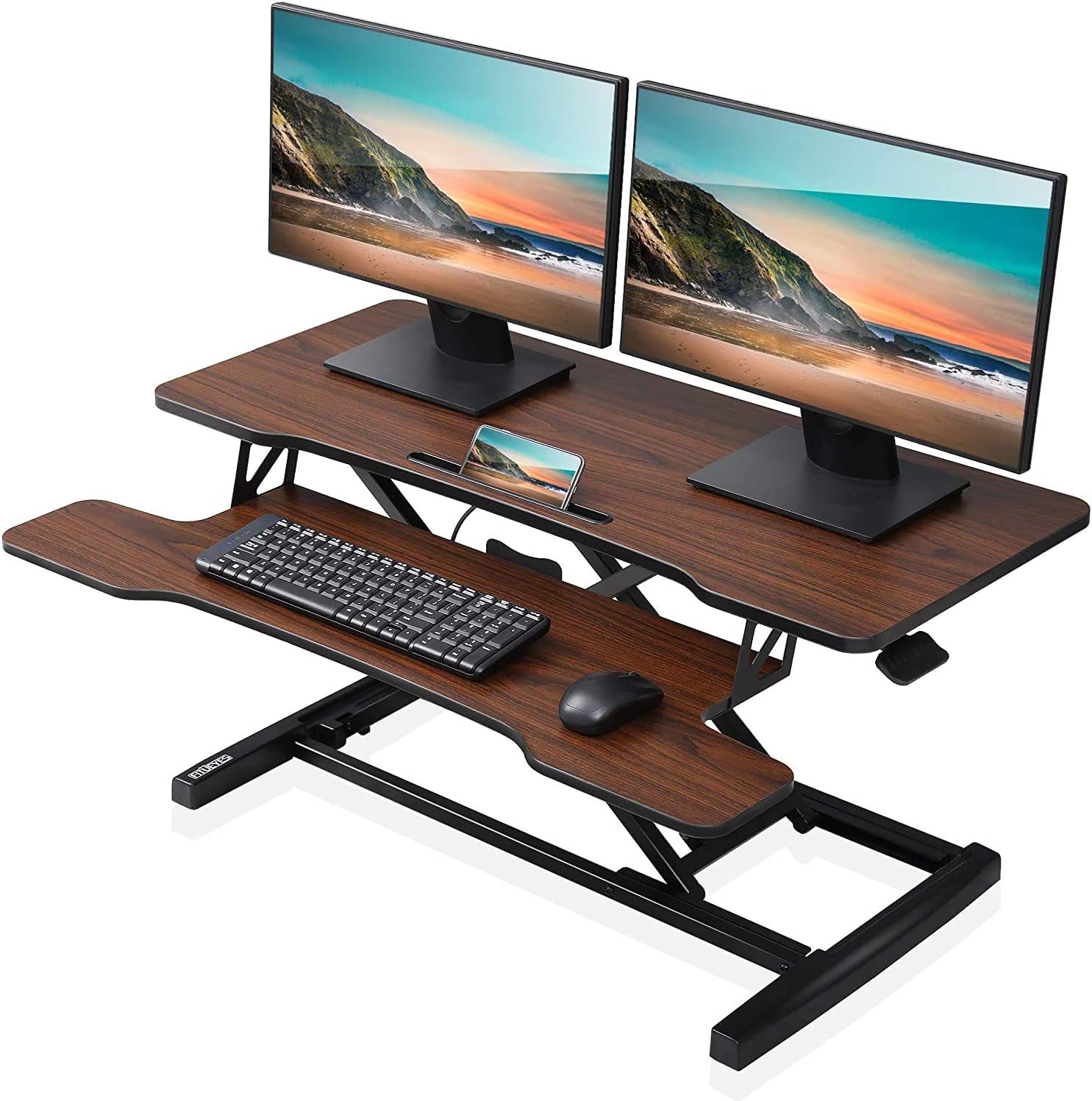 Thumbnail 6 de FITUEYES 36" Height Adjustable Standing Desk Converter (SD309101WB) – Sit-to-Stand Riser for Laptops and Dual Monitors