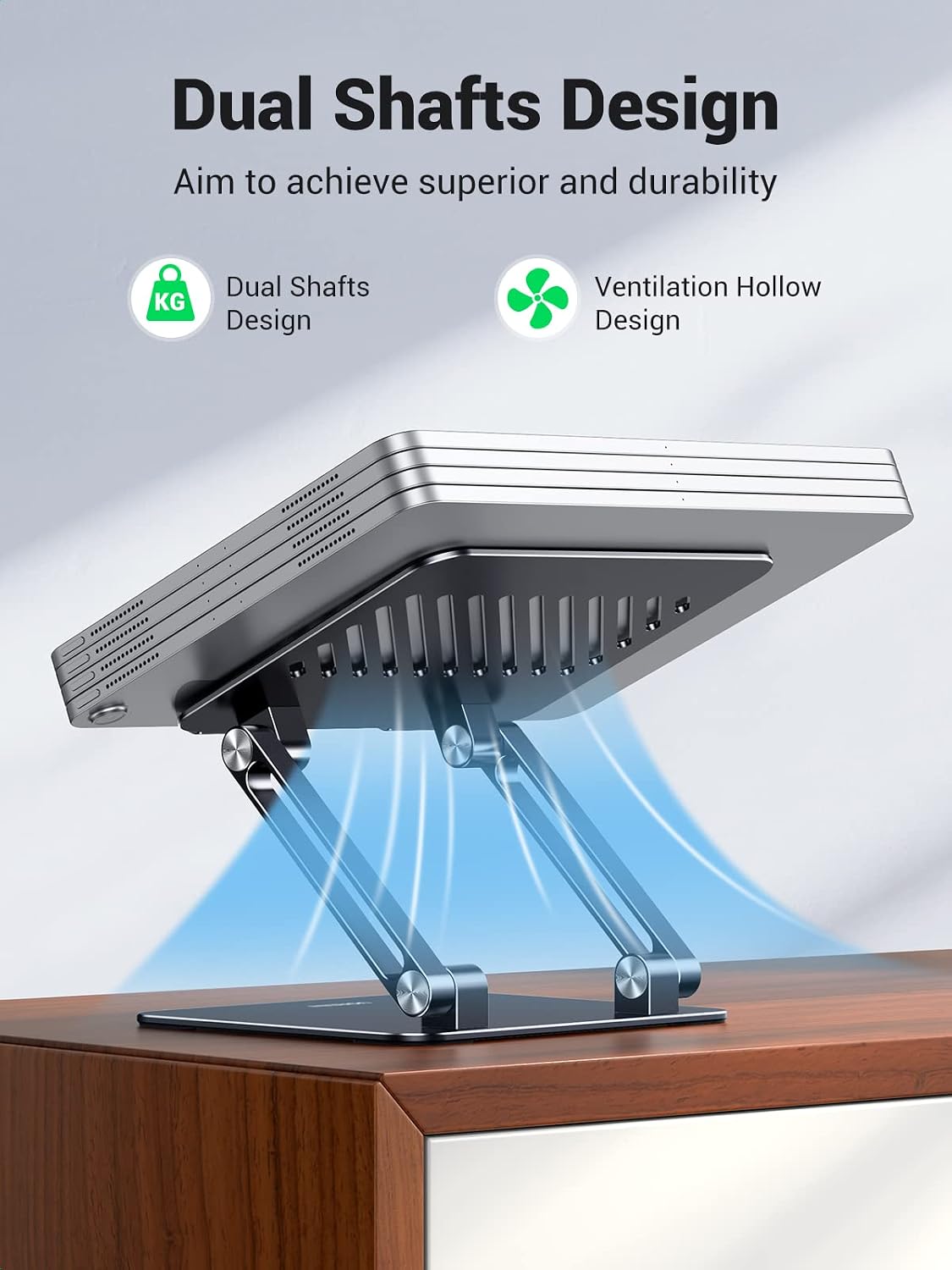 Detalle 2 de UGREEN 15164 Adjustable Tablet Stand, Foldable Aluminium Desk Holder