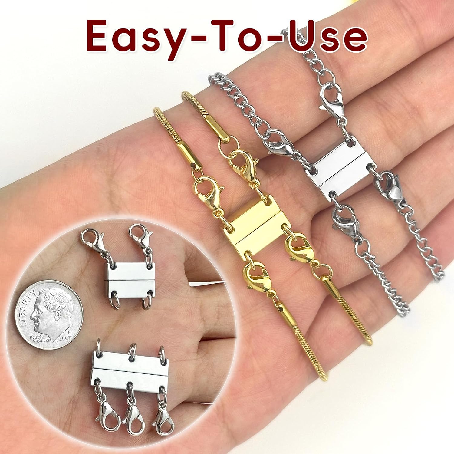 Detalle 2 de OHINGLT Necklace Layering Clasp, Alloy