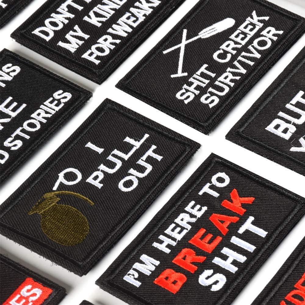 Thumbnail 3 de AXEN 20-Piece Tactical Morale Embroidery Patch set with hook & loop backing