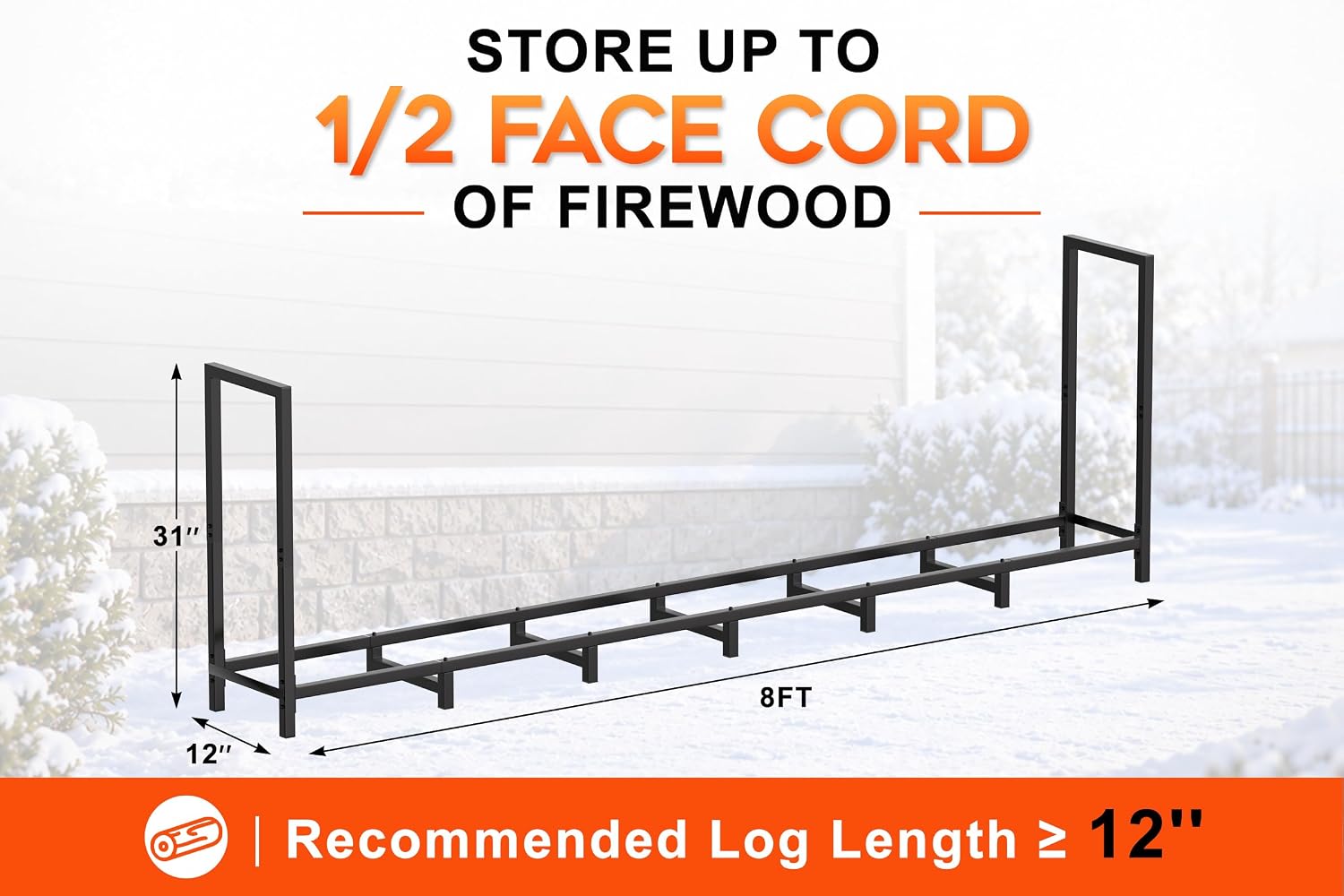 Detalle 2 de Gtongoko Firewood Rack 8FT
