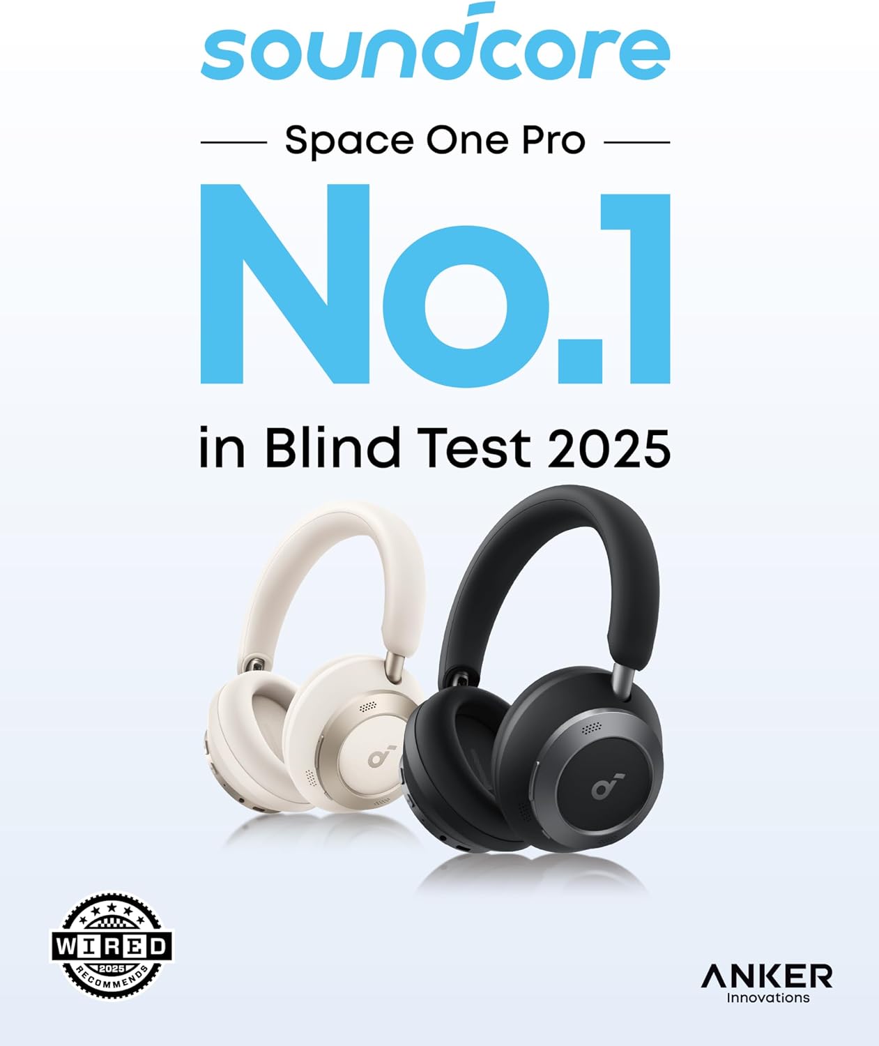 Thumbnail 1 de soundcore Space One Pro by Anker adaptive active noise cancelling headphones