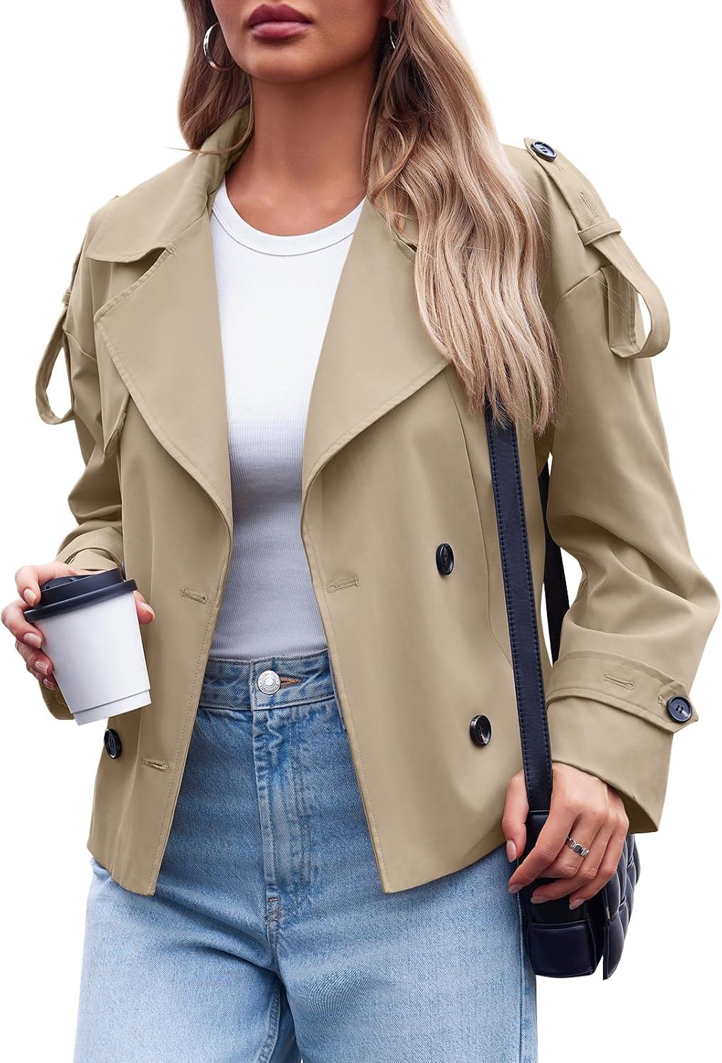 Thumbnail 3 de Tankaneo Cropped Trench Jacket in Polyester