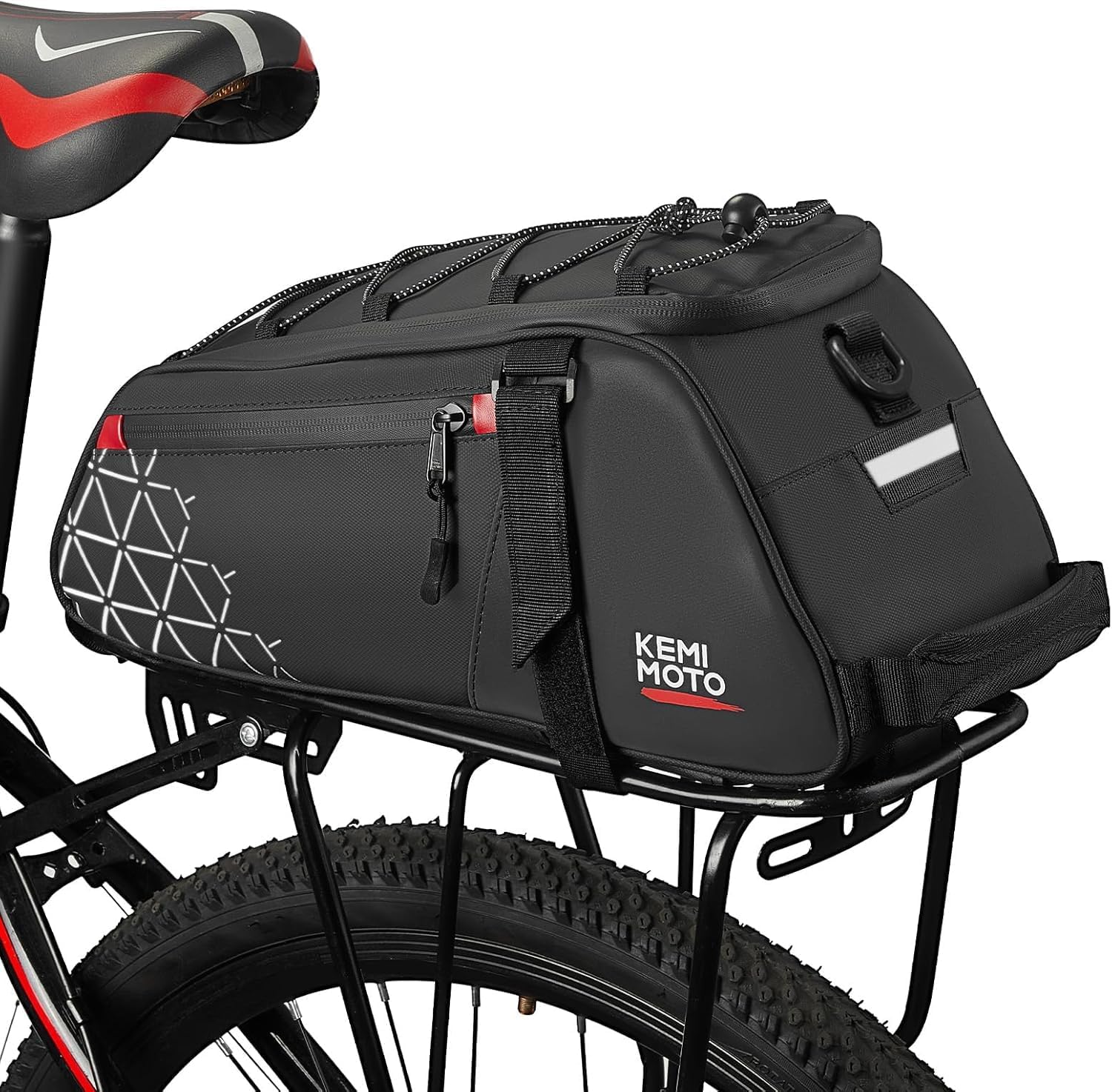 Detalle de KEMIMOTO Borse per Bici 2 in 1 da 8L: impermeabile, versatile e facile da montare